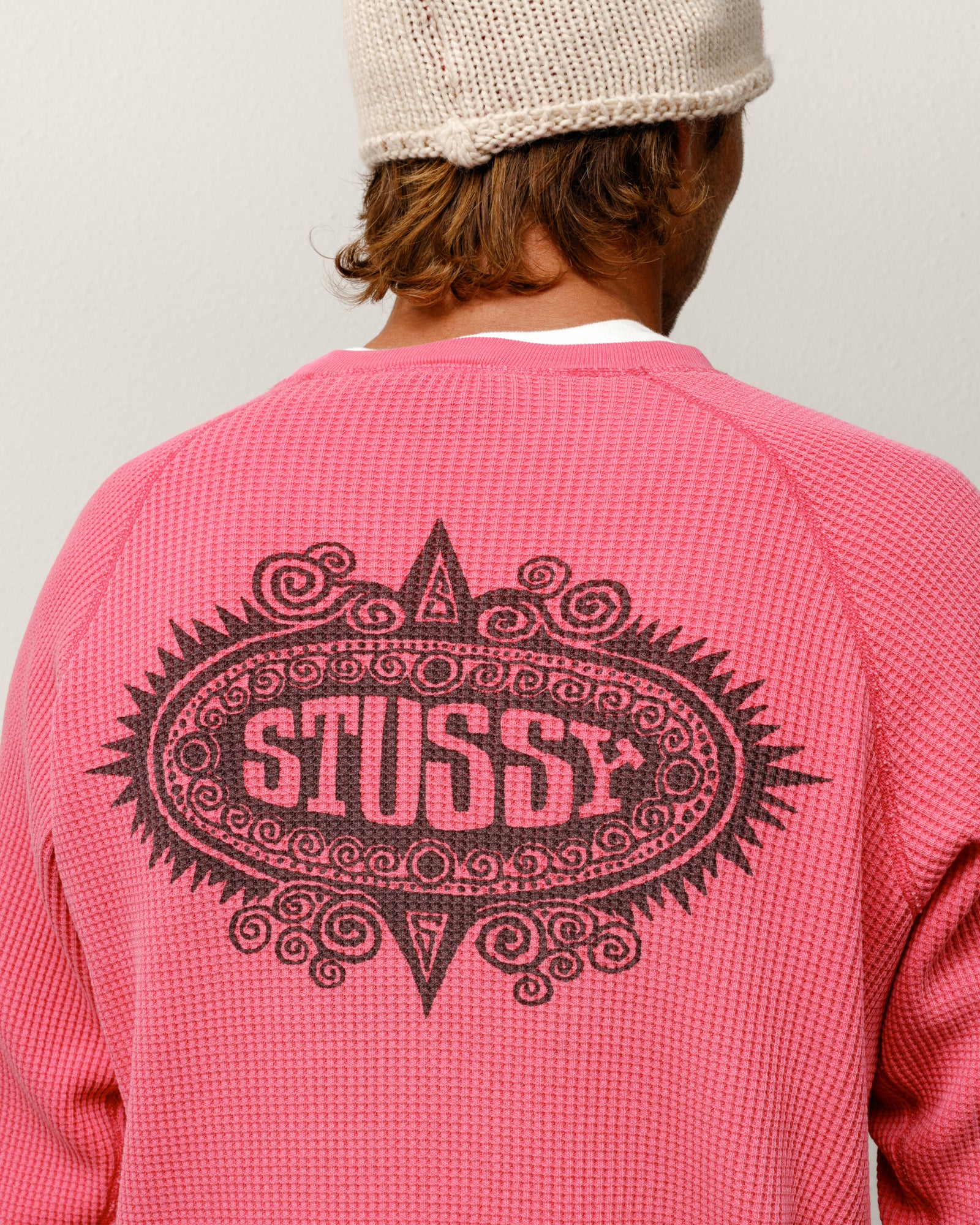 Mantra Raglan Thermal – Pink | Tops & Knits | Stüssy UK