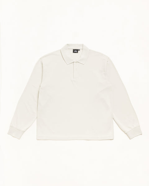 Ls Classic Pique Polo Unisex Short Sleeve In Bone