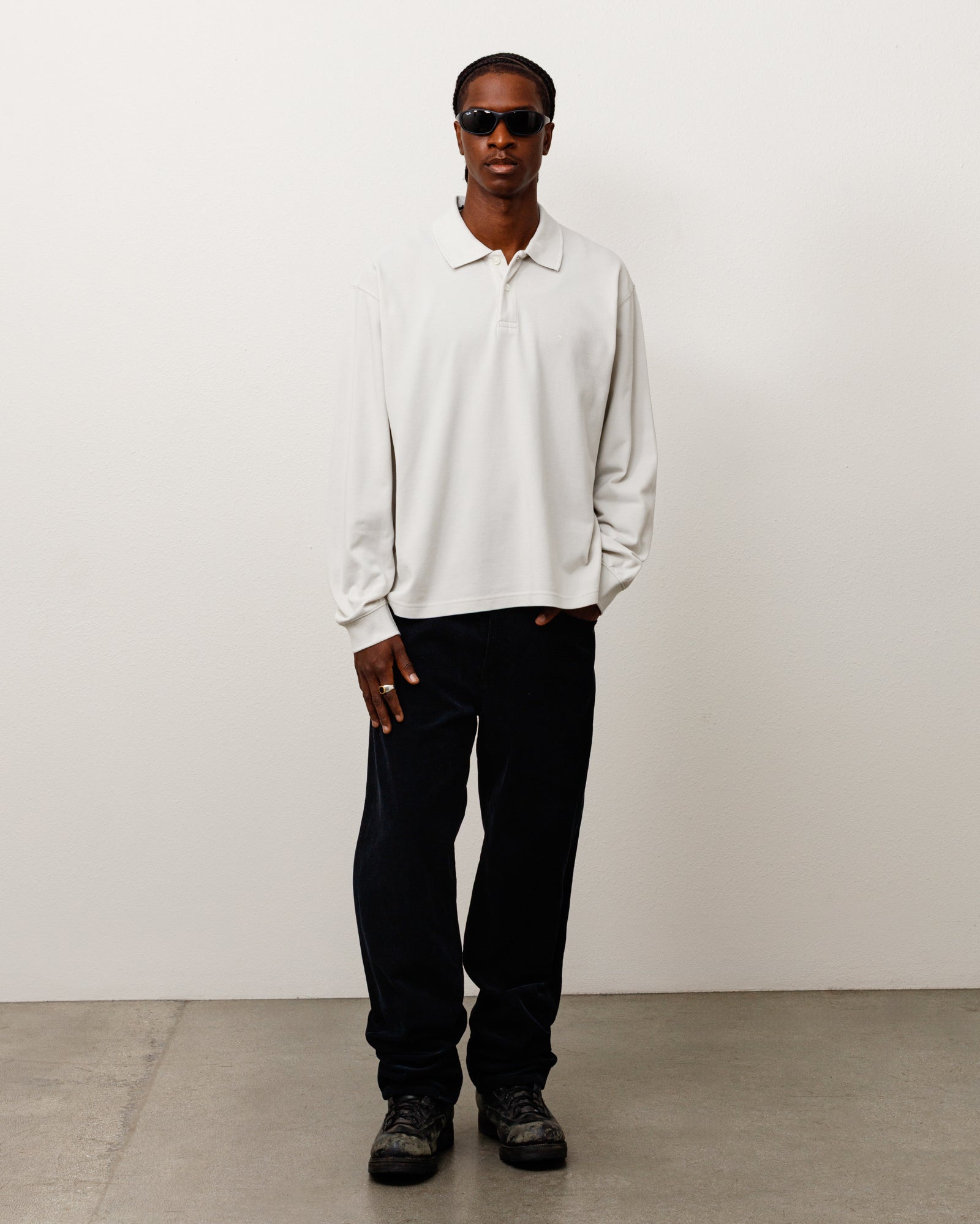 Ls Classic Pique Polo Unisex Short Sleeve In Bone