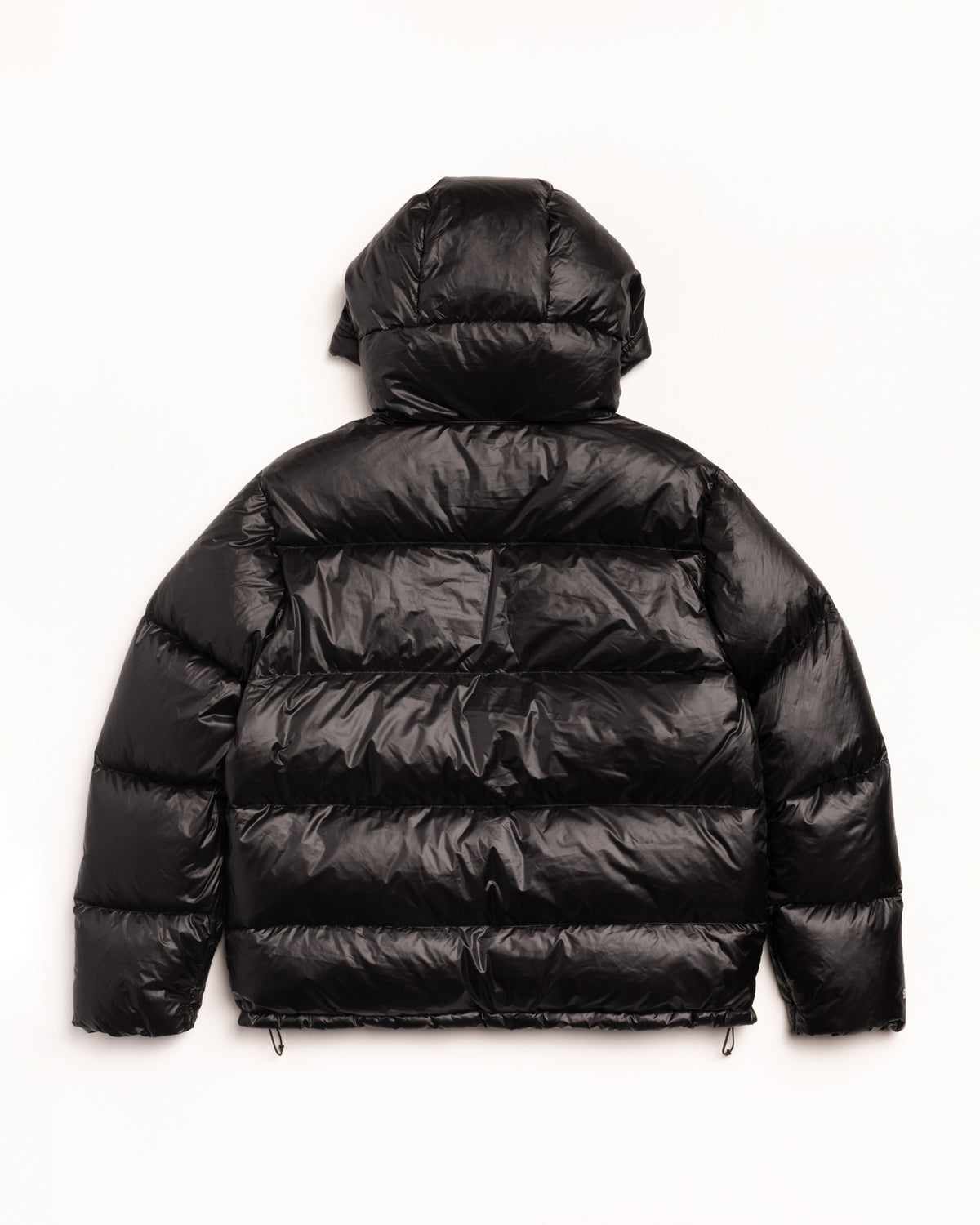 Micro Ripstop Down Parka Unisex Long Sleeve In Jet Black