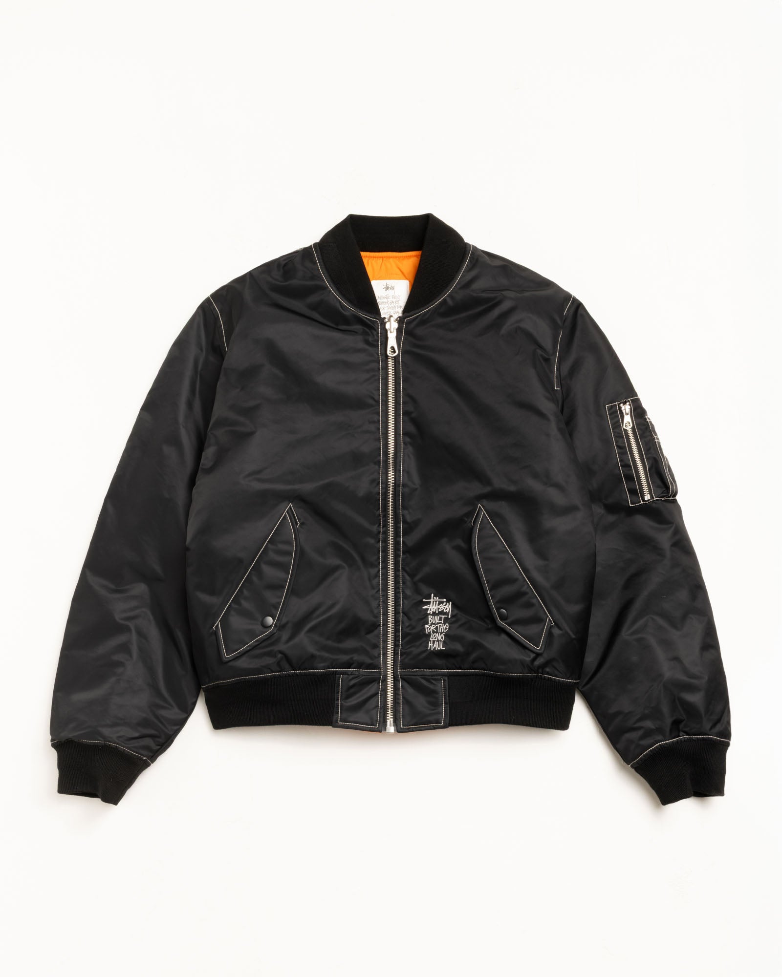 Built Reversible Bomber Jacket in black – Stüssy UK 