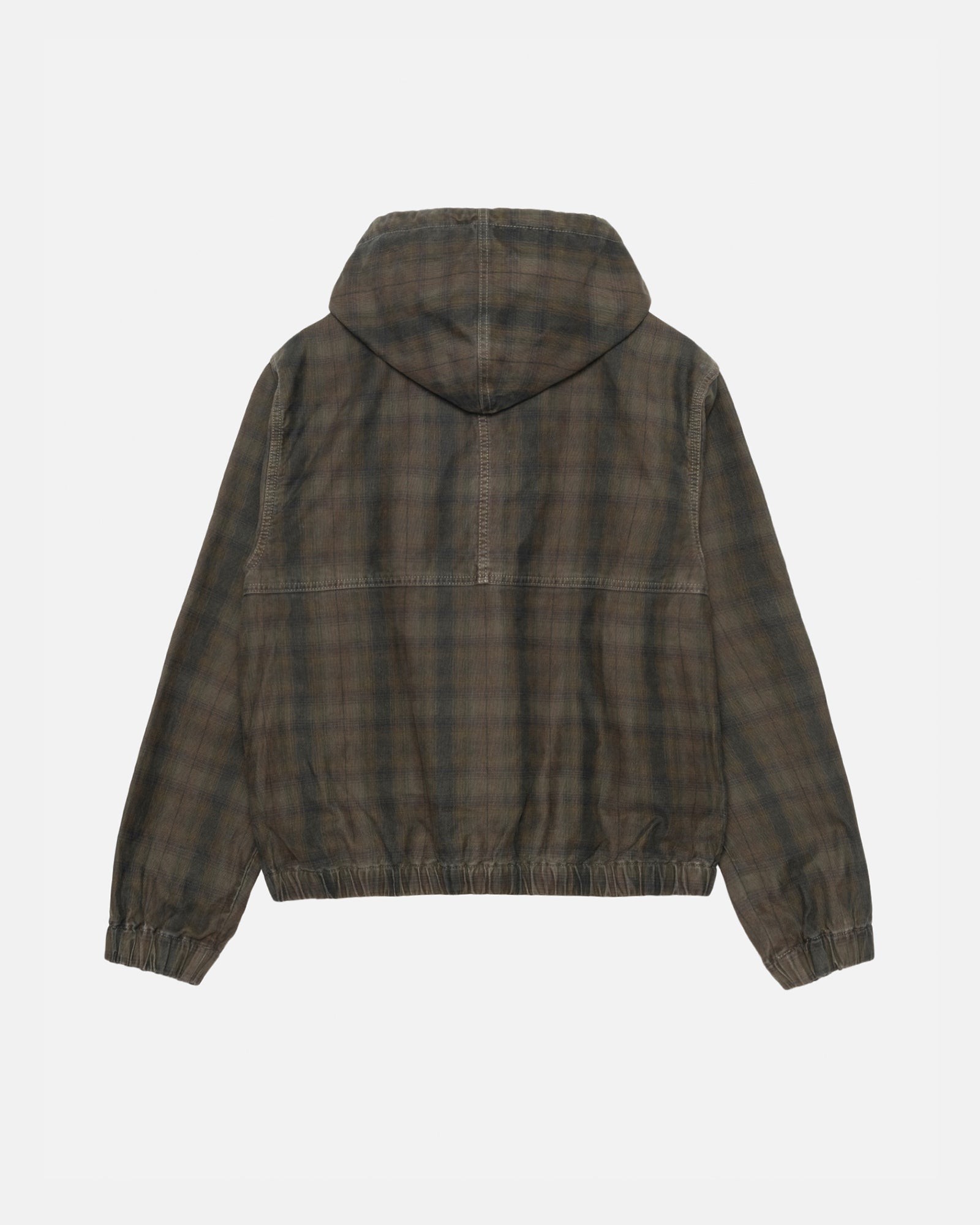 STUSSY SHADOW PLAID ZIP WORK JACKETm - パーカー