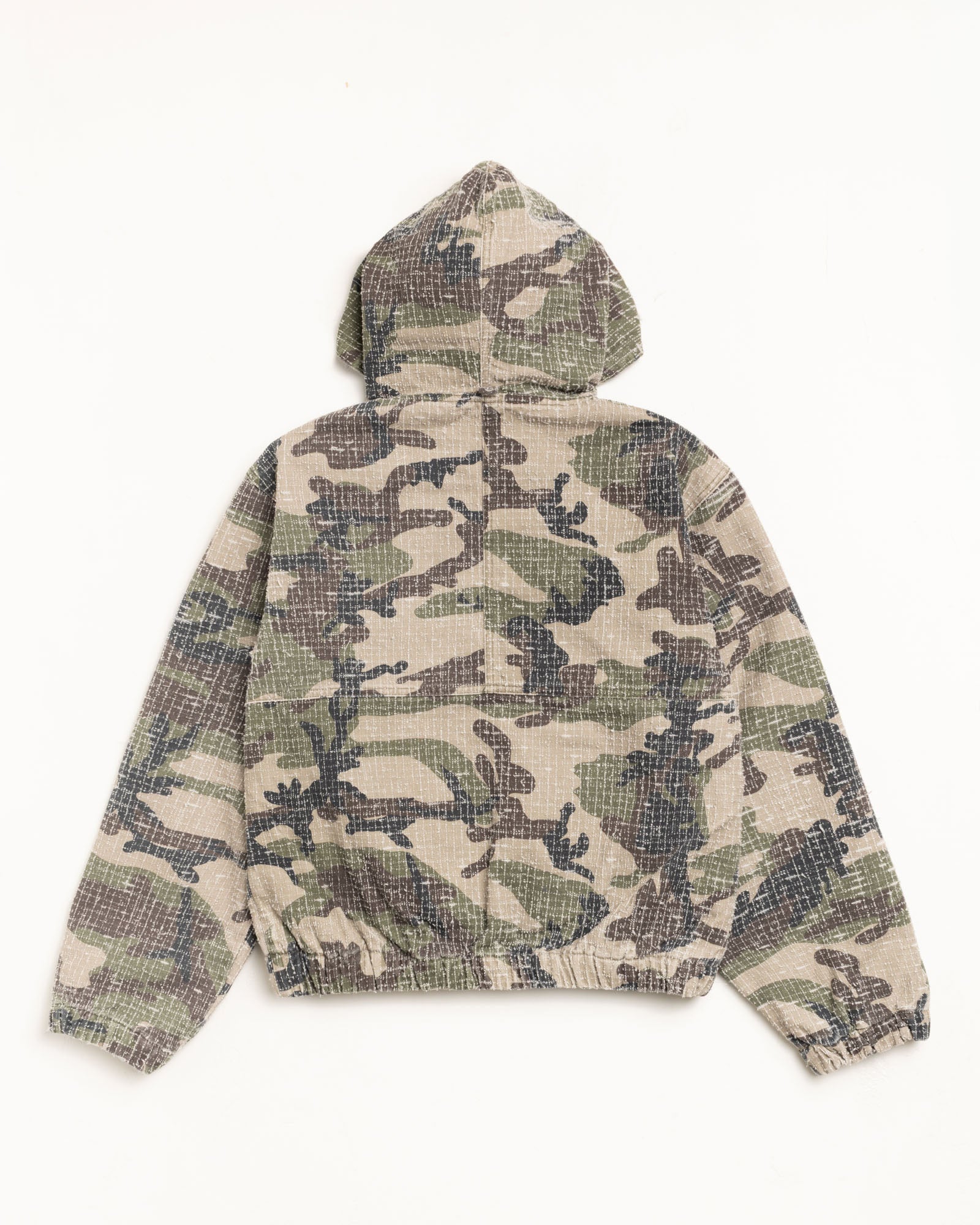 Work Jacket Canvas Ndl Pnch Mens Long Sleeve In Woodland Camo