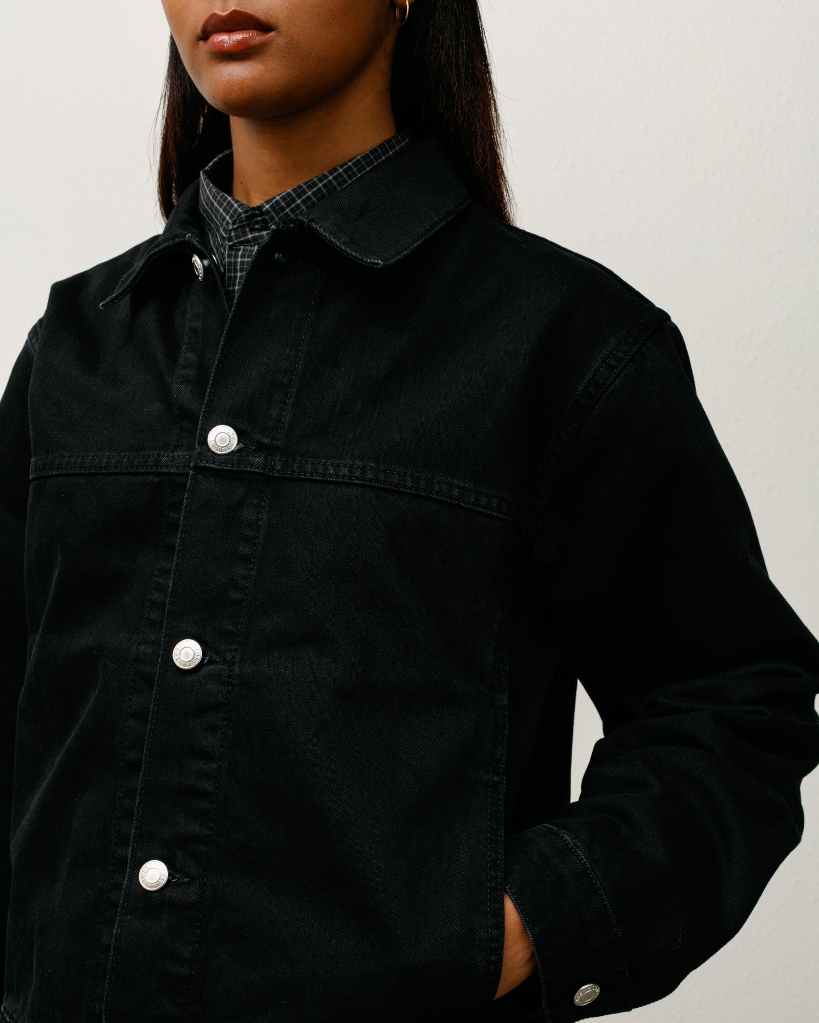 Trucker Jacket Denim – Black | Outerwear | Stüssy UK