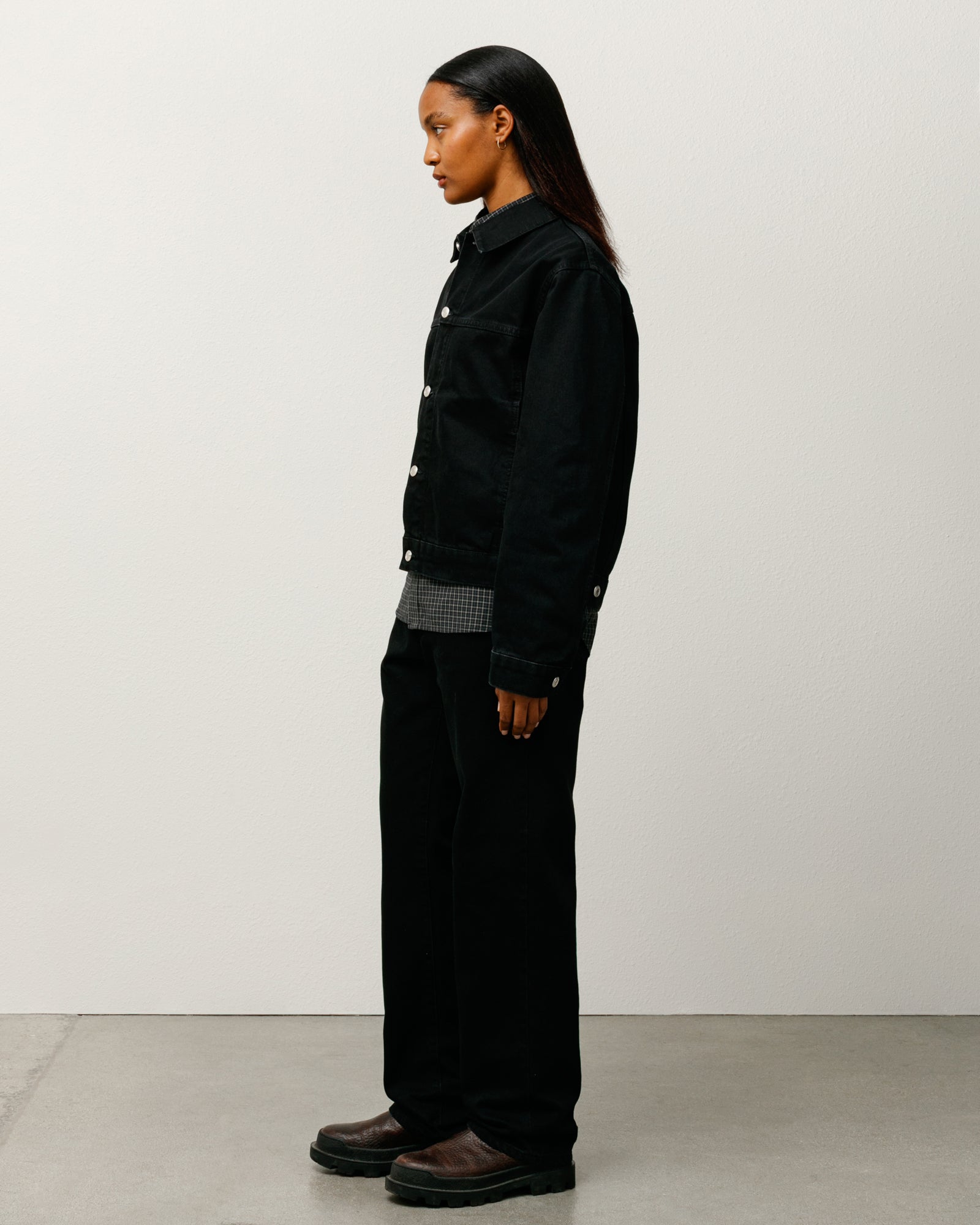 Trucker Jacket Denim – Black | Outerwear | Stüssy UK