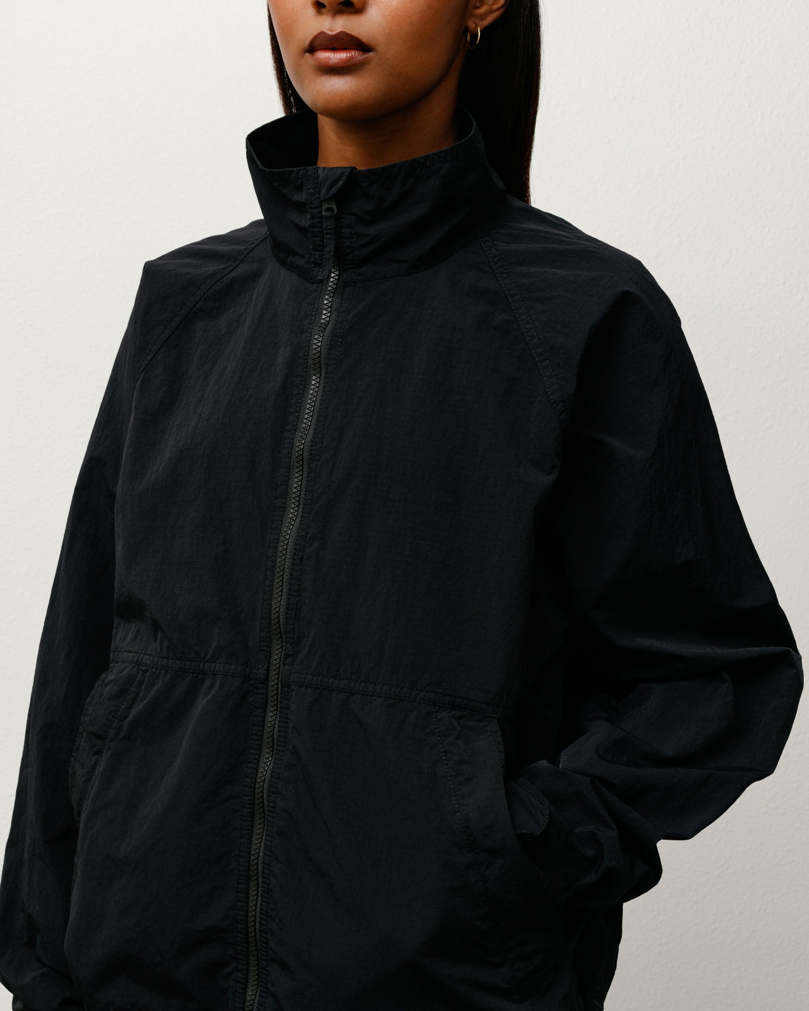 Warm Up Jacket – Black | Outerwear | Stüssy UK