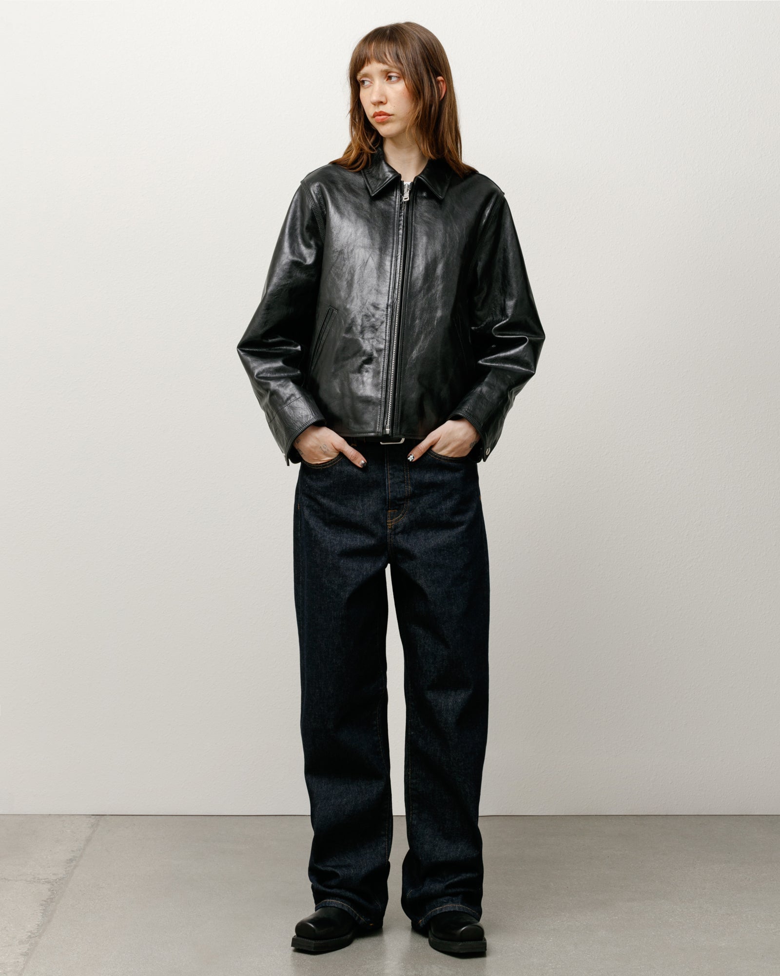 Garage Jacket Leather – Black | Outerwear | Stüssy UK