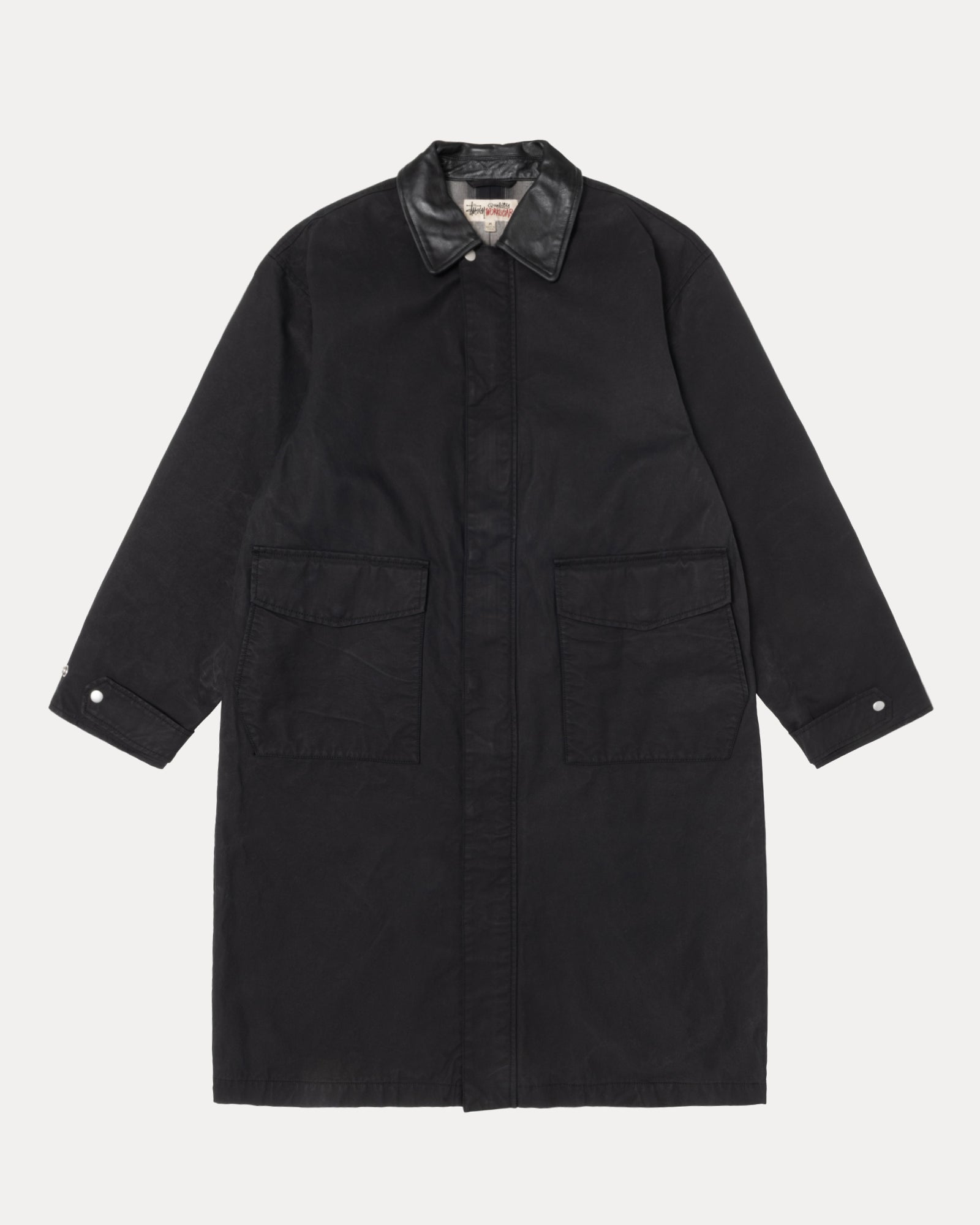 国内完売!!すぐ届くブラック【STUSSY】MOHAIR TRENCH COAT