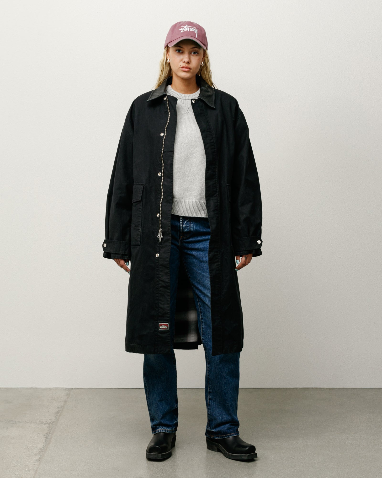 Duster Coat – Black | Outerwear | Stüssy UK