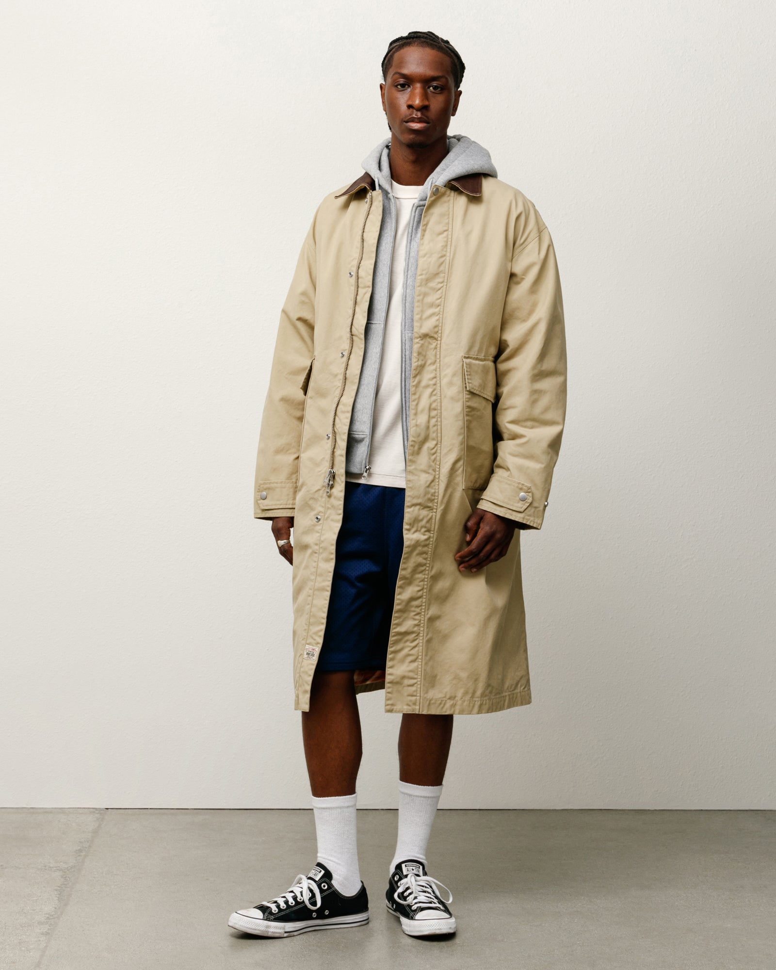 Duster Mens Long Sleeve In Khaki