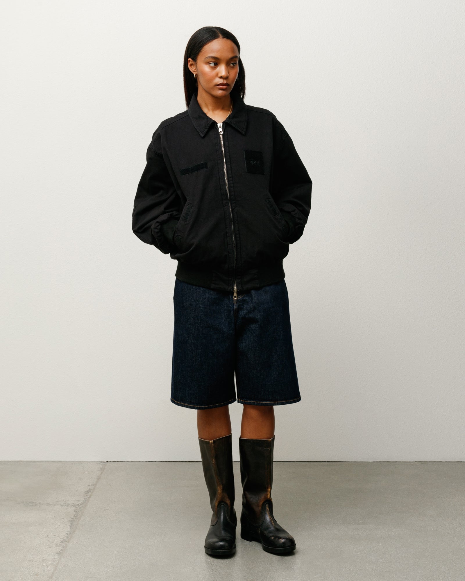 Flight Bomber – Black | Outerwear | Stüssy UK