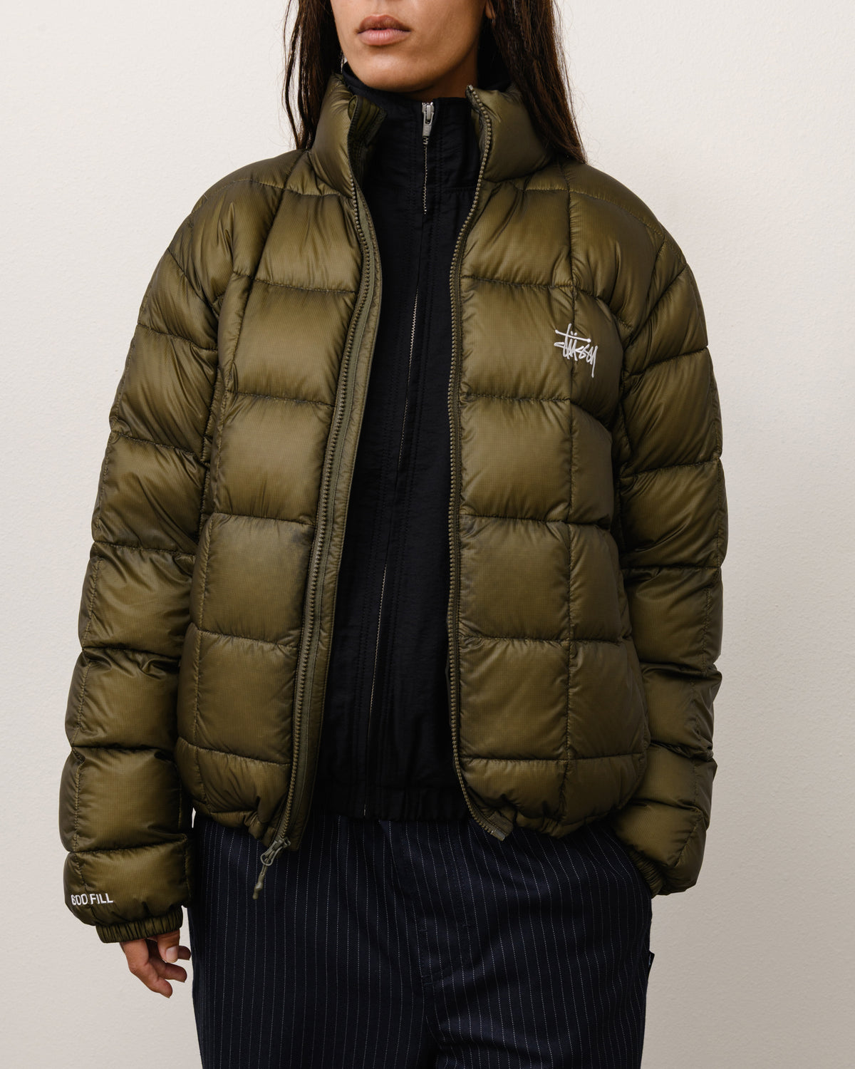 Midweight Puffer Unisex Long Sleeve In Olive