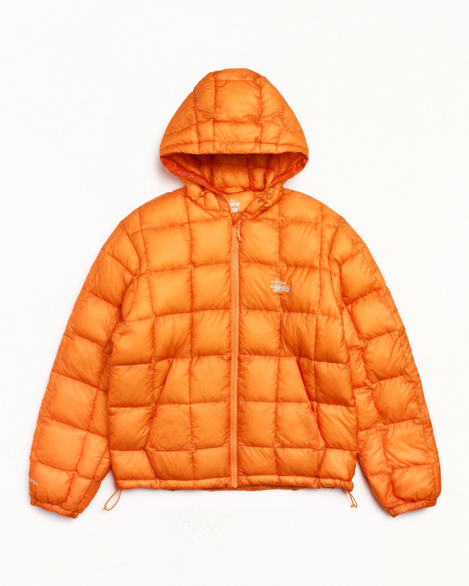 Midweight Hooded Puffer Mens Long Sleeve In Orange