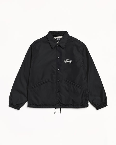 Coaches Jacket Mens Long Sleeve In Black