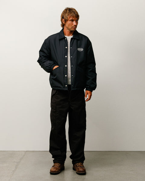 Coaches Jacket – Black | Outerwear | Stüssy UK