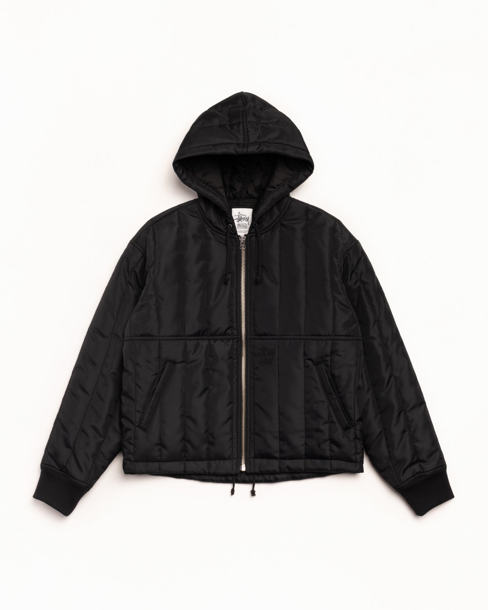 Quilted Nylon Work Jacket – Black | Outerwear | Stüssy UK