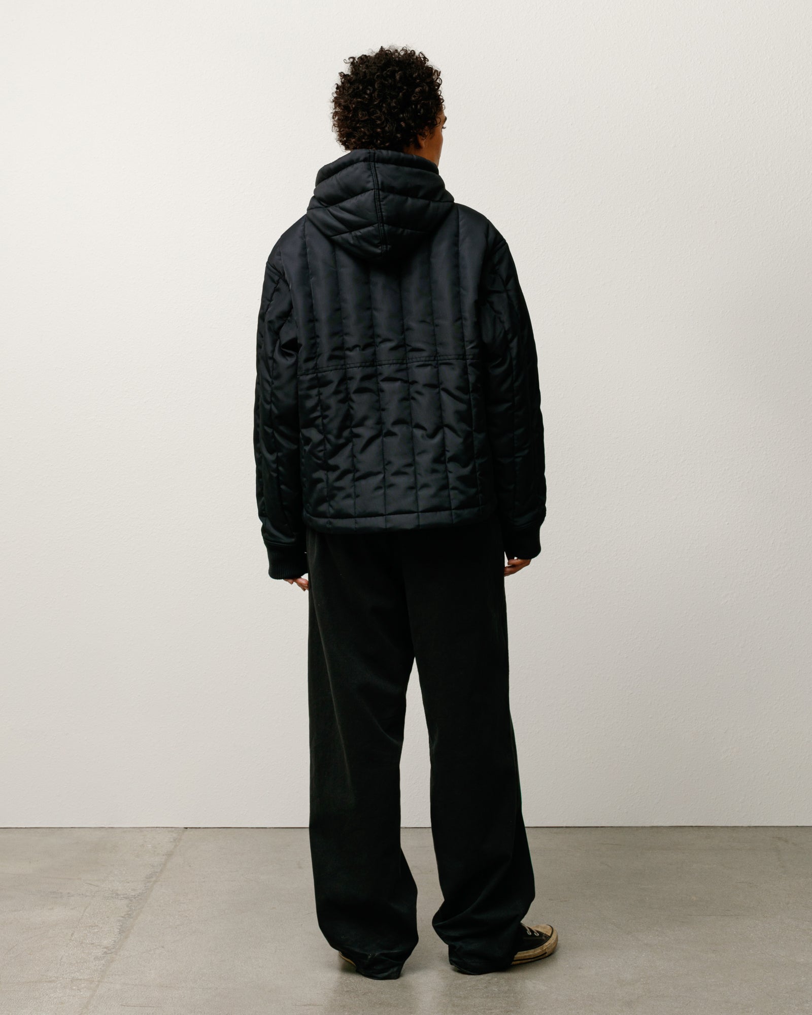 Quilted Nylon Work Jacket – Black | Outerwear | Stüssy UK