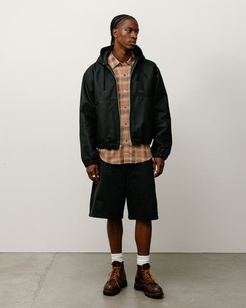 Waxed Cotton Work Jacket – Black | Outerwear | Stüssy UK