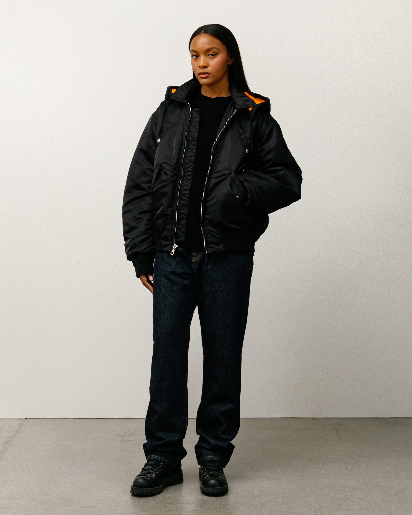 Flight Bomber – Black | Outerwear | Stüssy UK