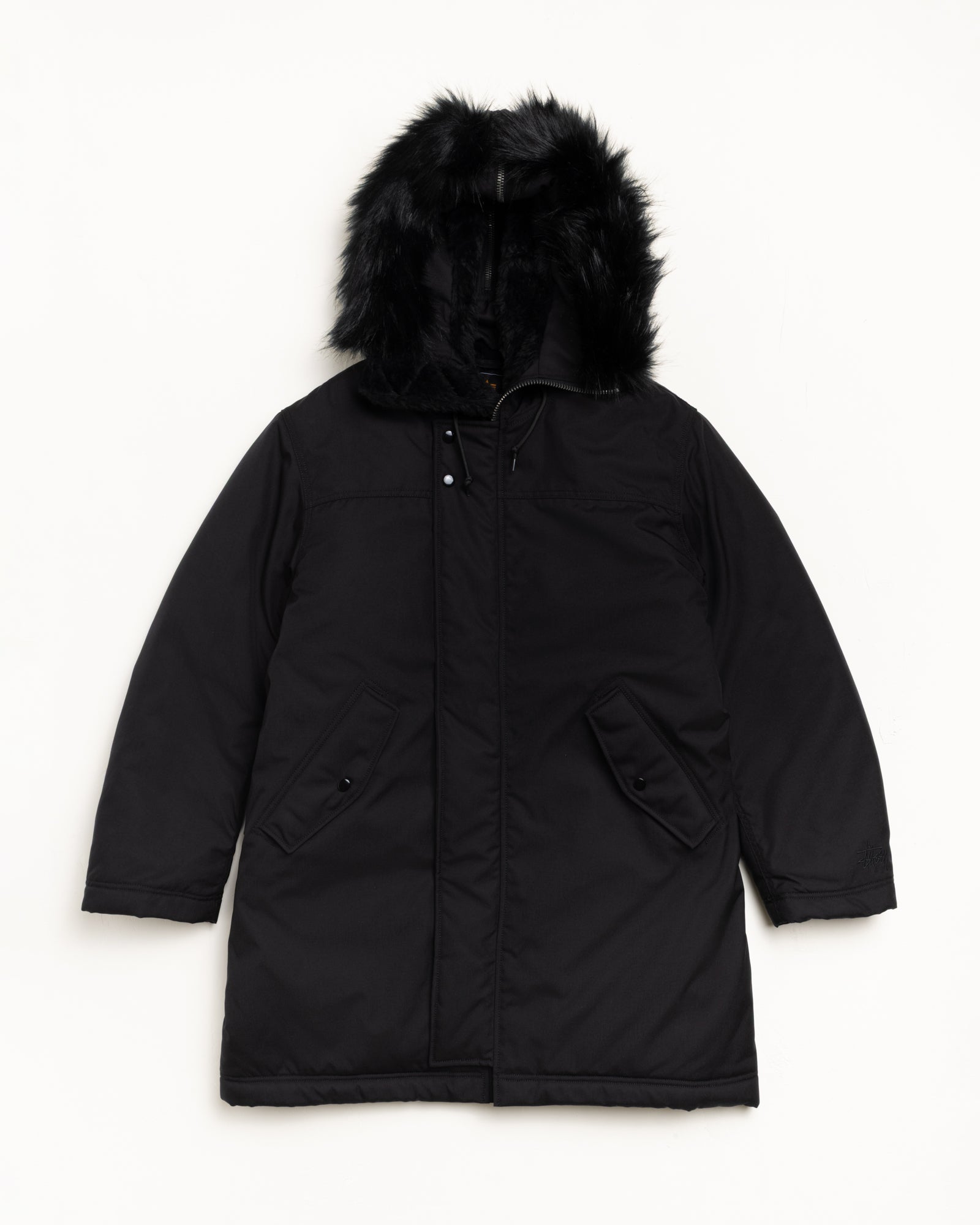 Stüssy Alpha Winter Parka – Black | Outerwear | Stüssy UK