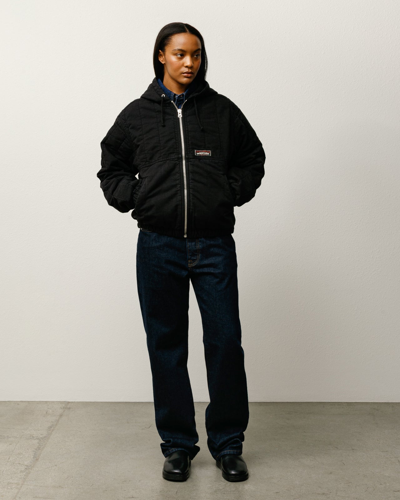 Quilted Canvas Work Jacket – Black | Outerwear | Stüssy UK
