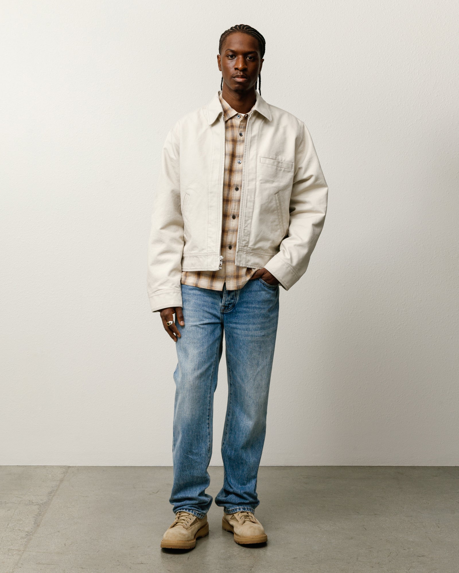 Work Jacket Collared – Stone | Outerwear | Stüssy UK