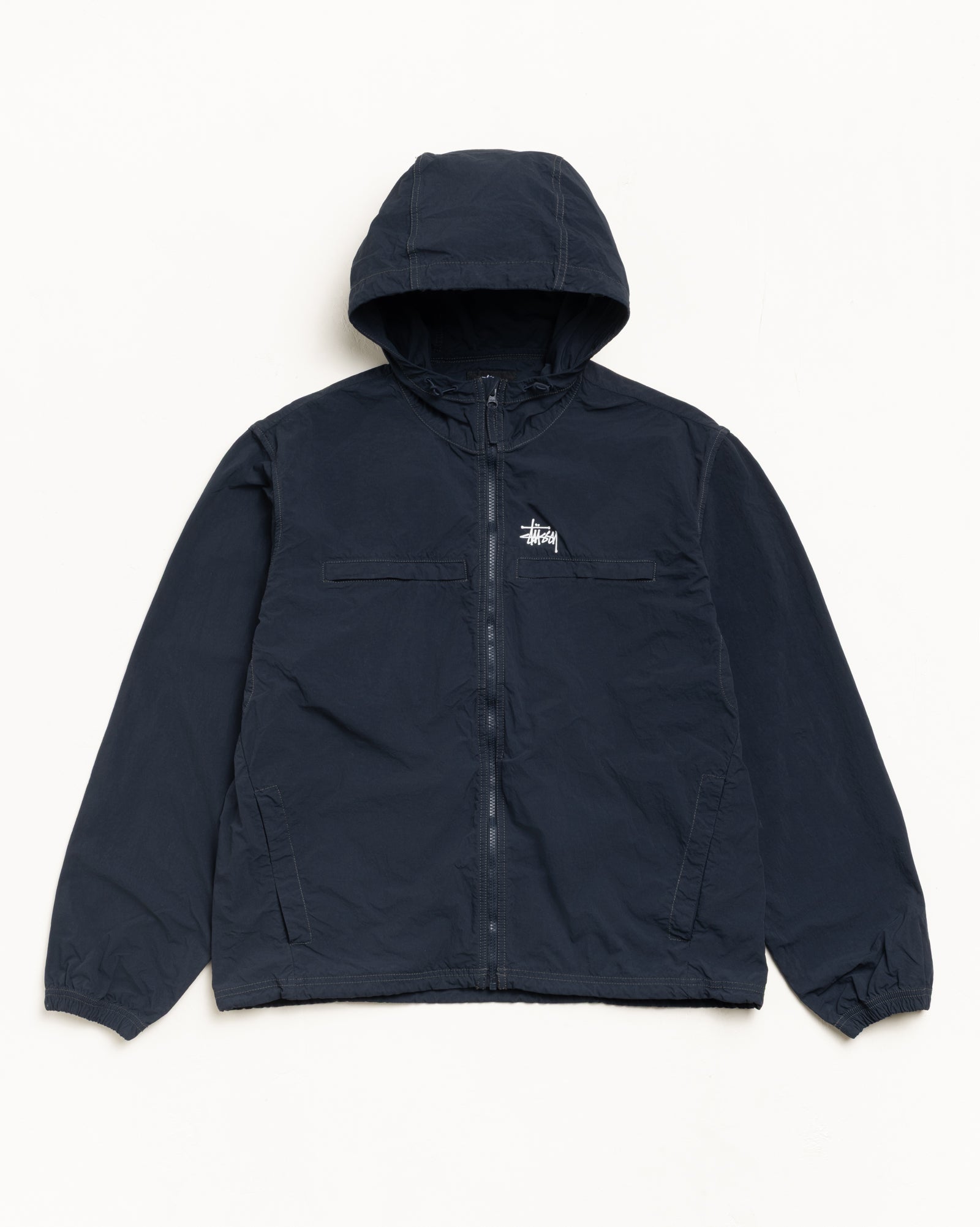 Lightweight Hooded Jacket Mens Long Sleeve In Navy