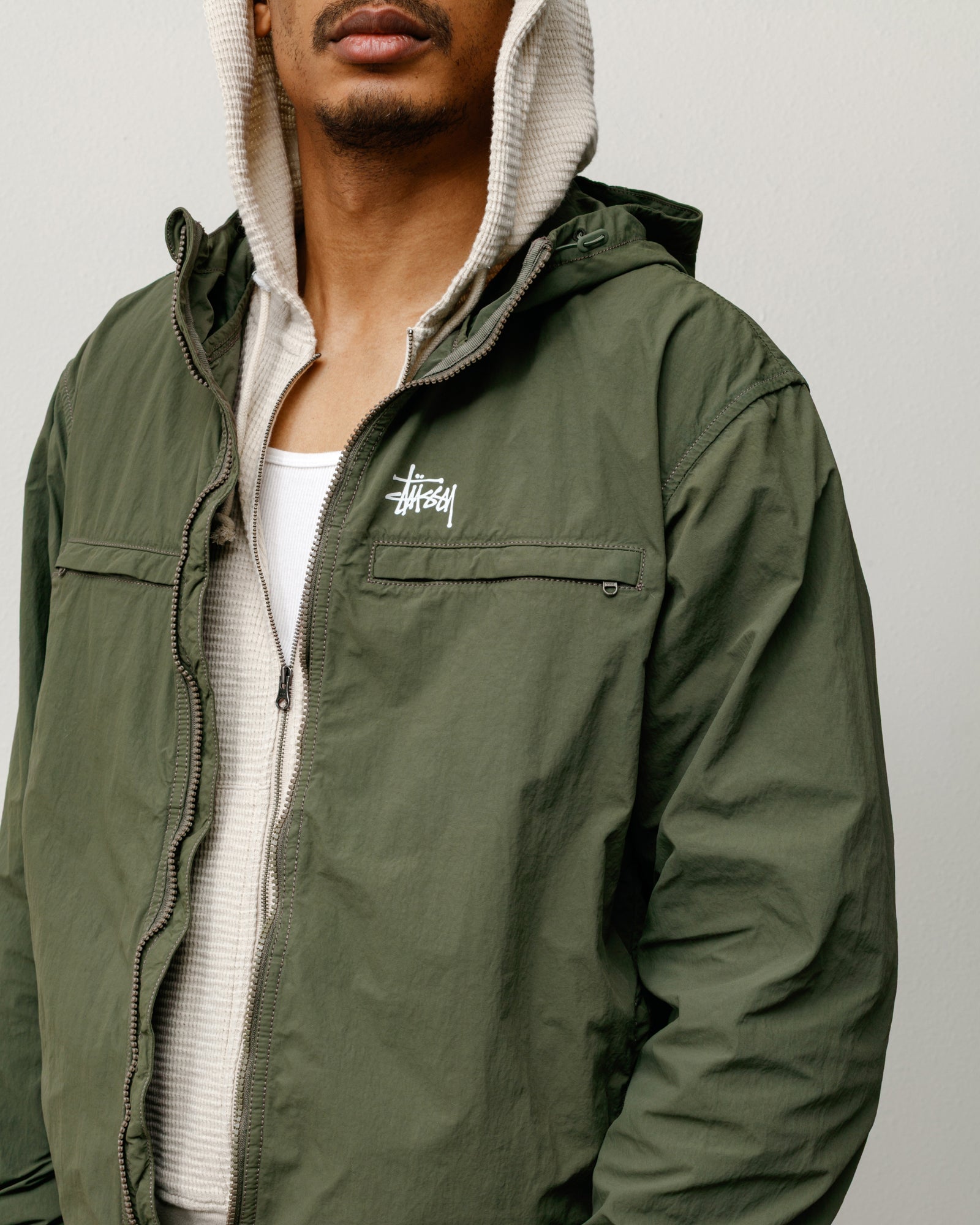 Lightweight Hooded Jacket – Olive | Outerwear | Stüssy UK
