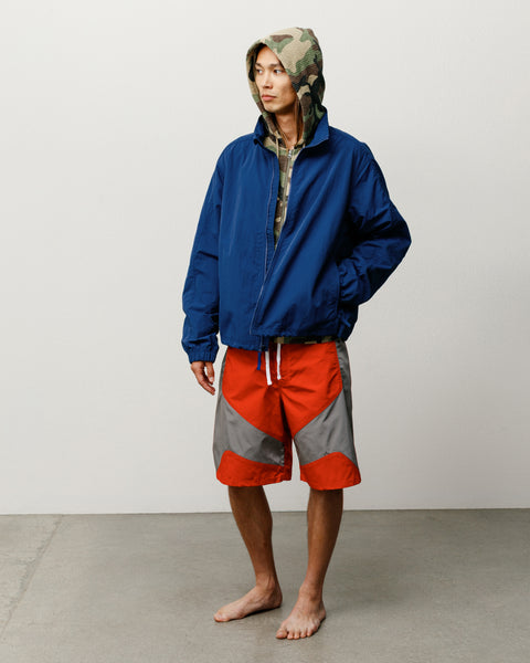 Lightweight Mock Jacket Unisex Long Sleeve In Blue