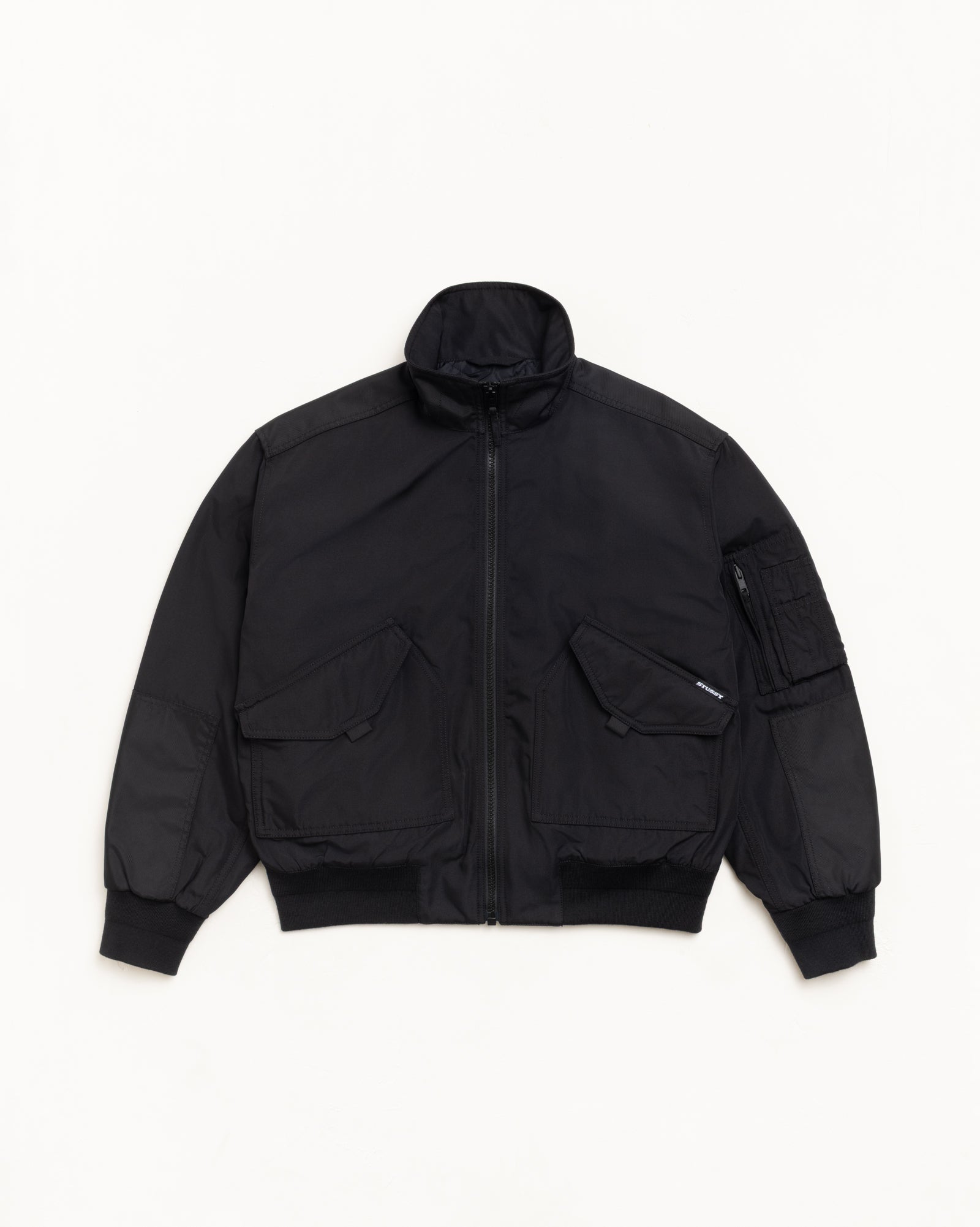 Mock Neck Flight Bomber – Black | Outerwear | Stüssy UK