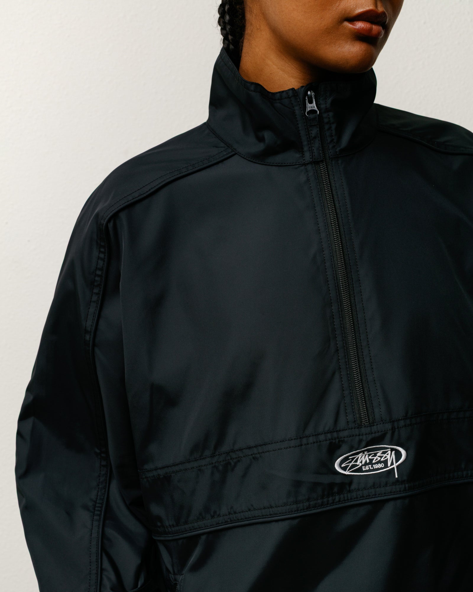 Lightweight Pullover Jacket – Black | Outerwear | Stüssy UK