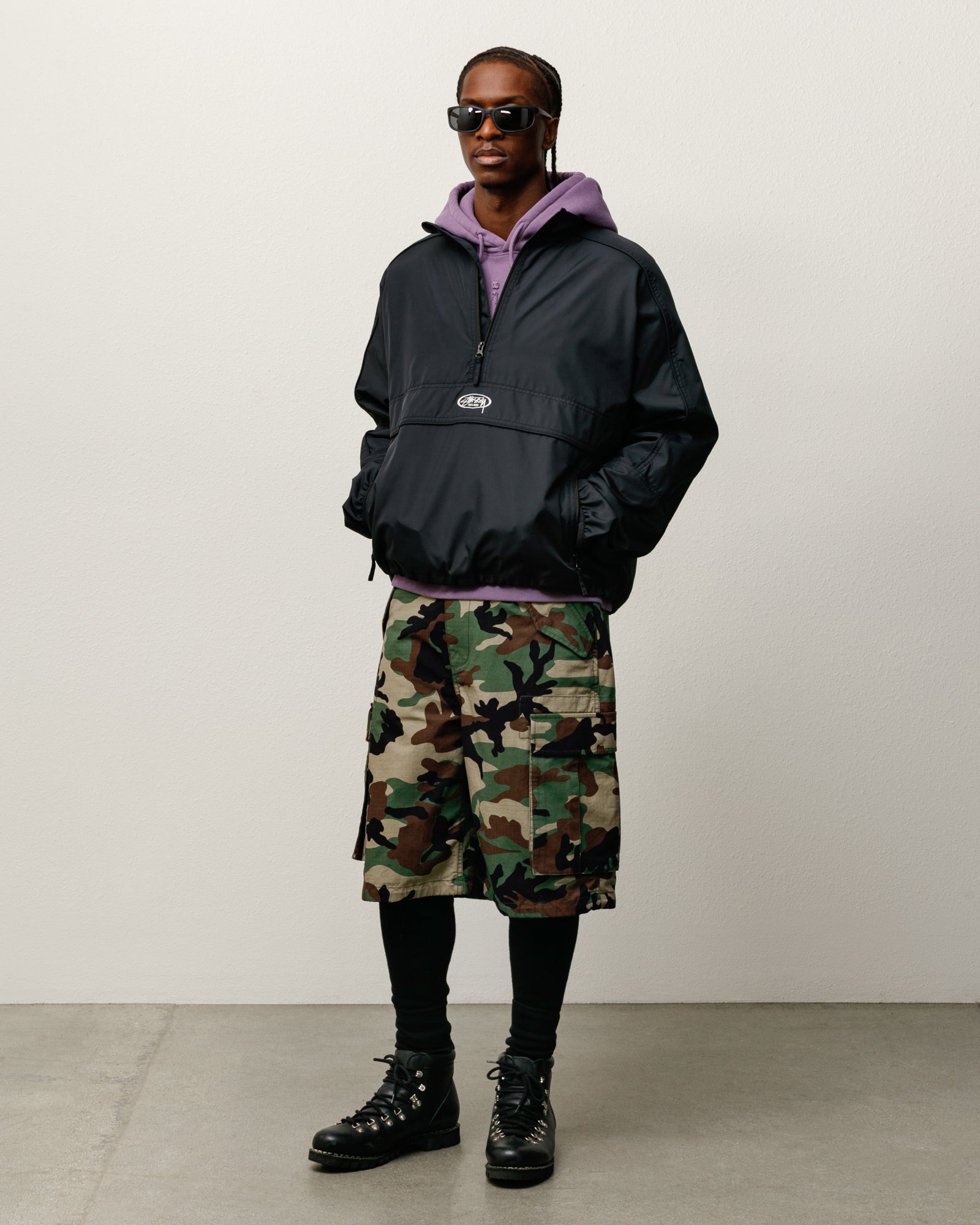 メンズウェア CORDURA NYLON PULLOVER JACKET 8GSHOOT Lightweight Pullover Jacket – Black | Outerwear | Stüssy UK
