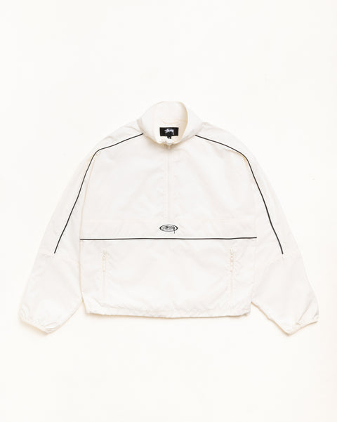 Lightweight Pullover Jacket Unisex Long Sleeve In White