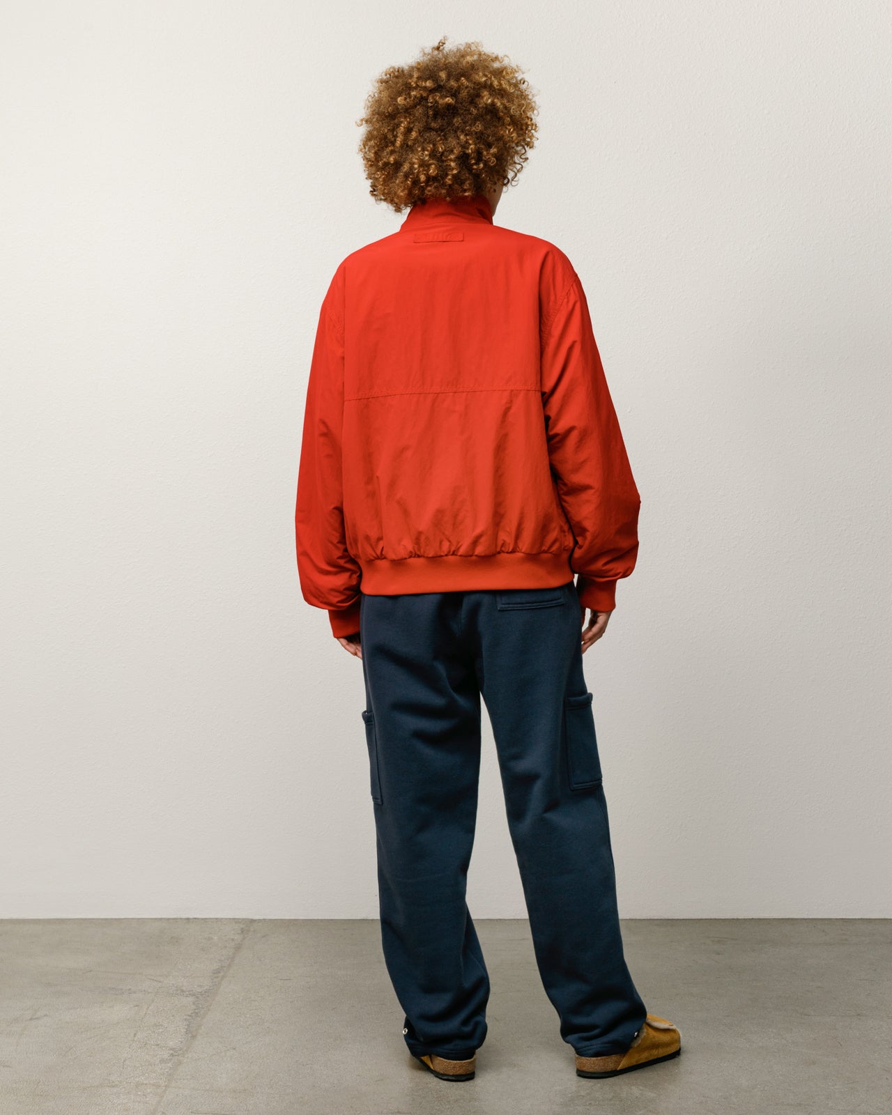 Polar Fleece Lined Jacket Mens Long Sleeve In Red