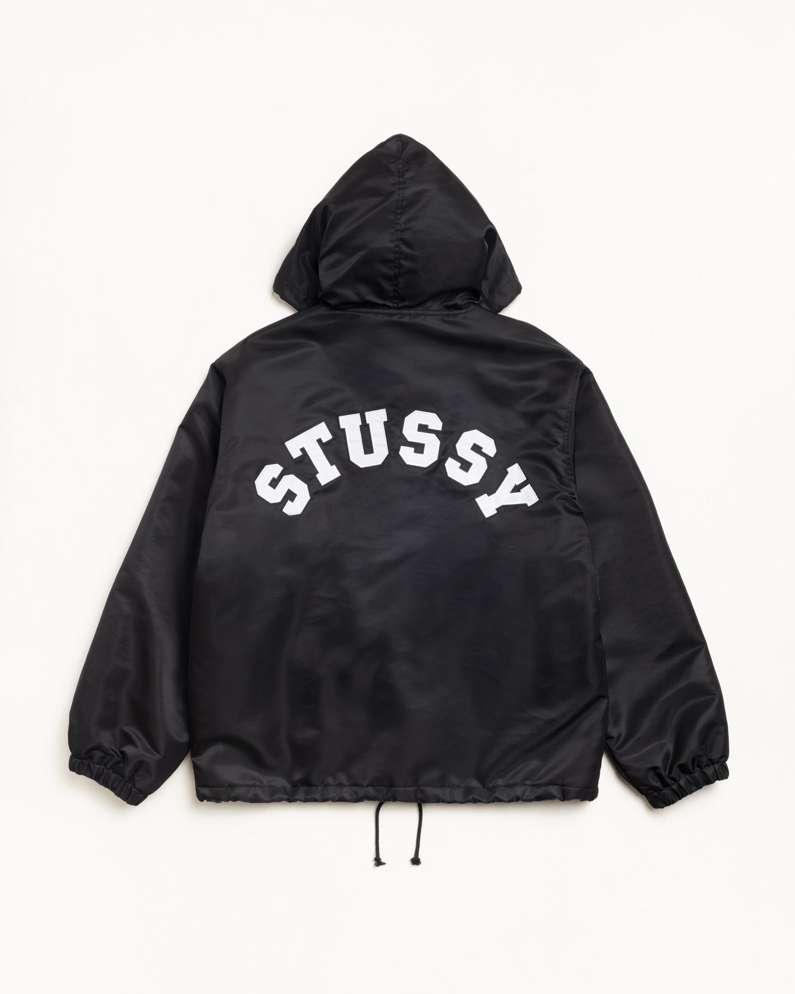 Hooded Coaches Jacket – Black | Outerwear | Stüssy UK