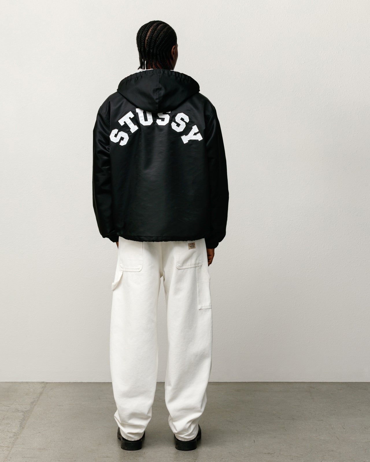 Hooded Coaches Jacket – Black | Outerwear | Stüssy UK
