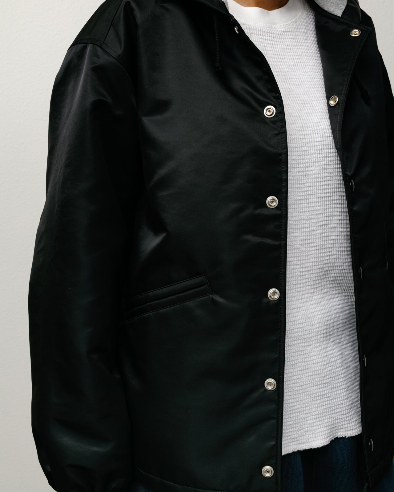 Hooded Coaches Jacket – Black | Outerwear | Stüssy UK