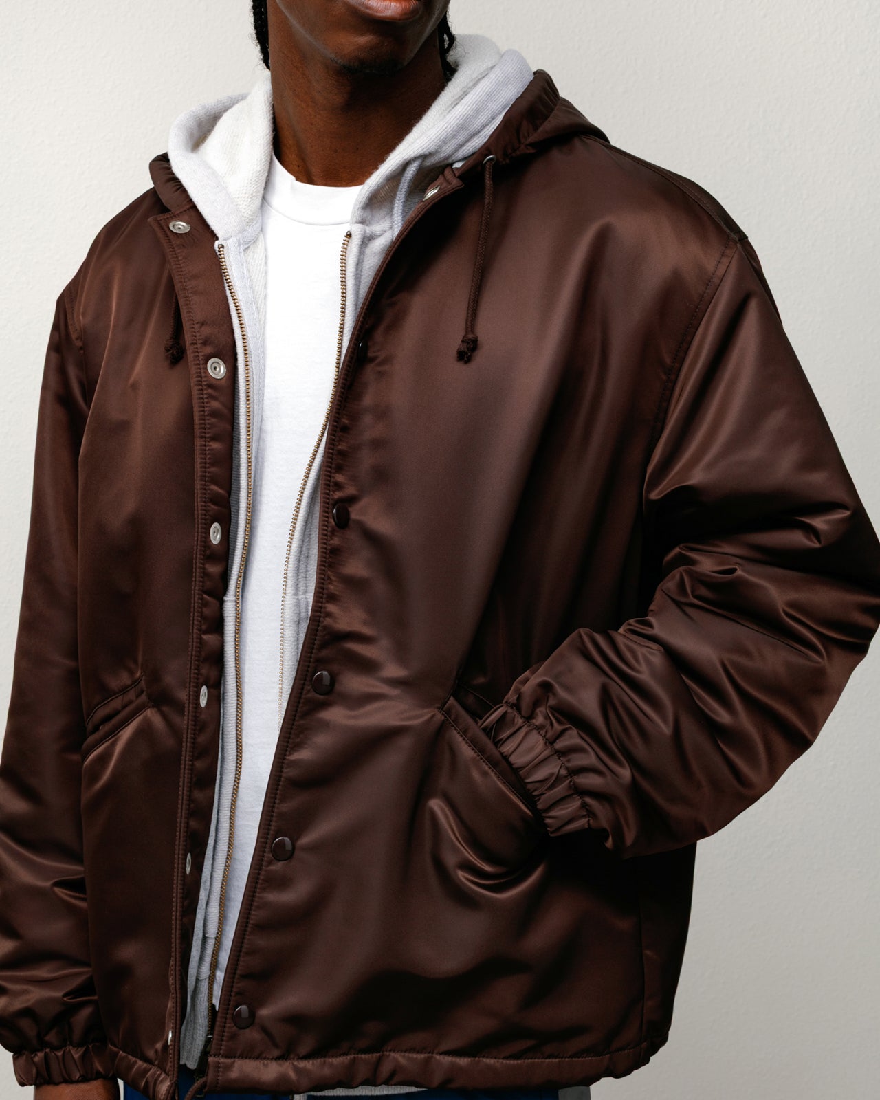 Hooded Coaches Jacket – Brown | Outerwear | Stüssy UK