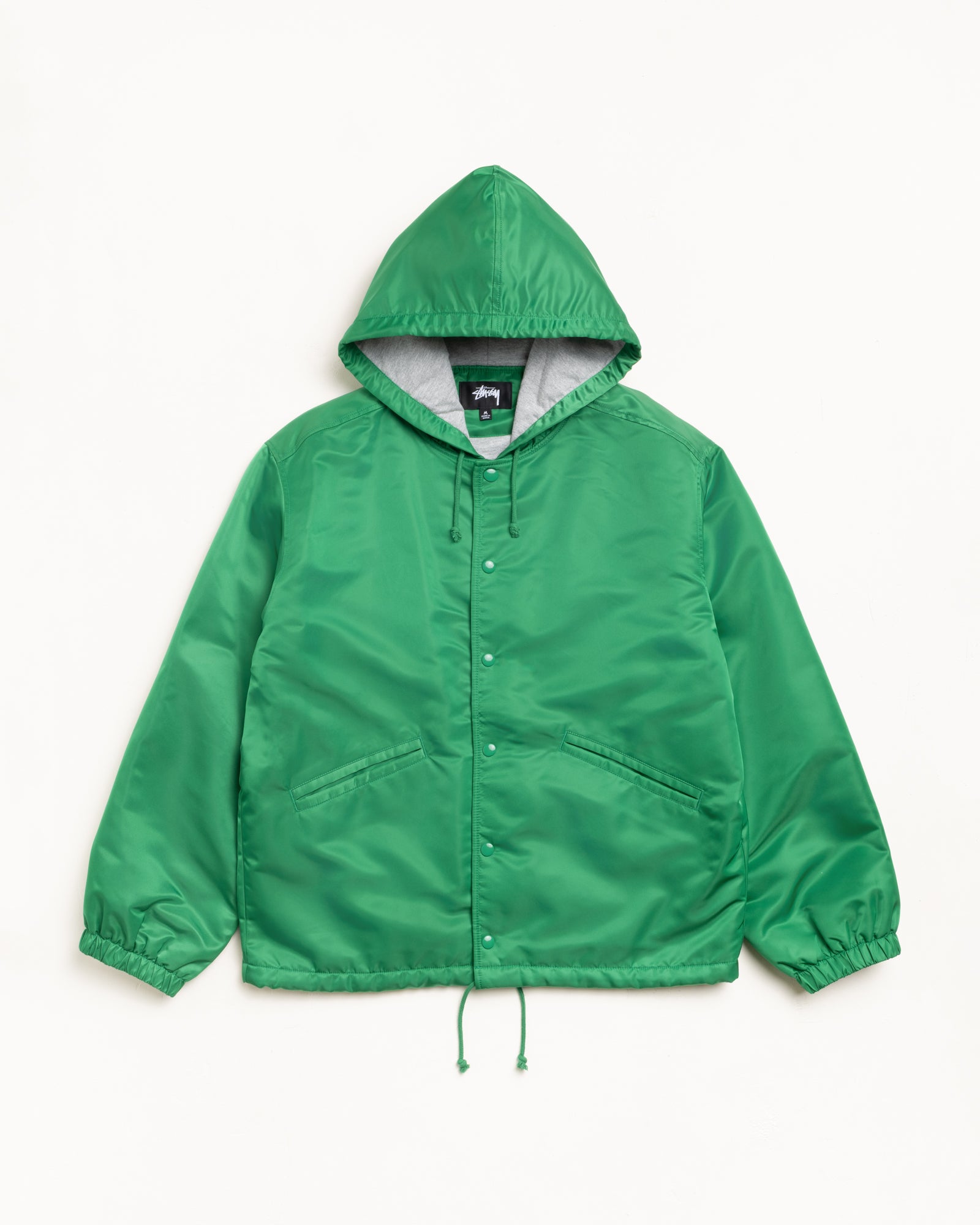 Hooded Coaches Jacket – Green | Outerwear | Stüssy UK