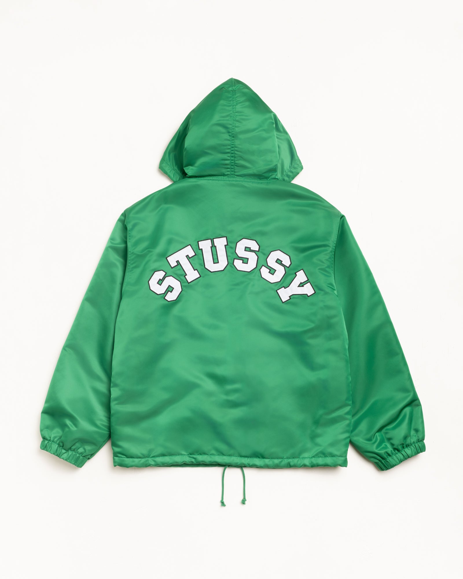 Hooded Coaches Jacket – Green | Outerwear | Stüssy UK
