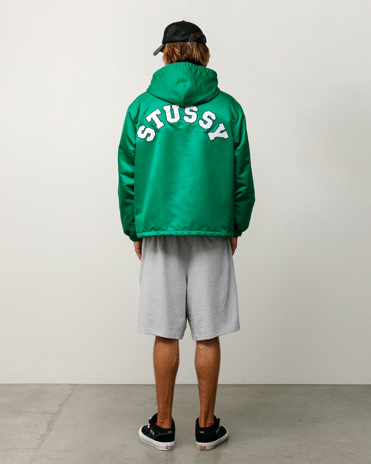 Hooded Coaches Jacket – Green | Outerwear | Stüssy UK