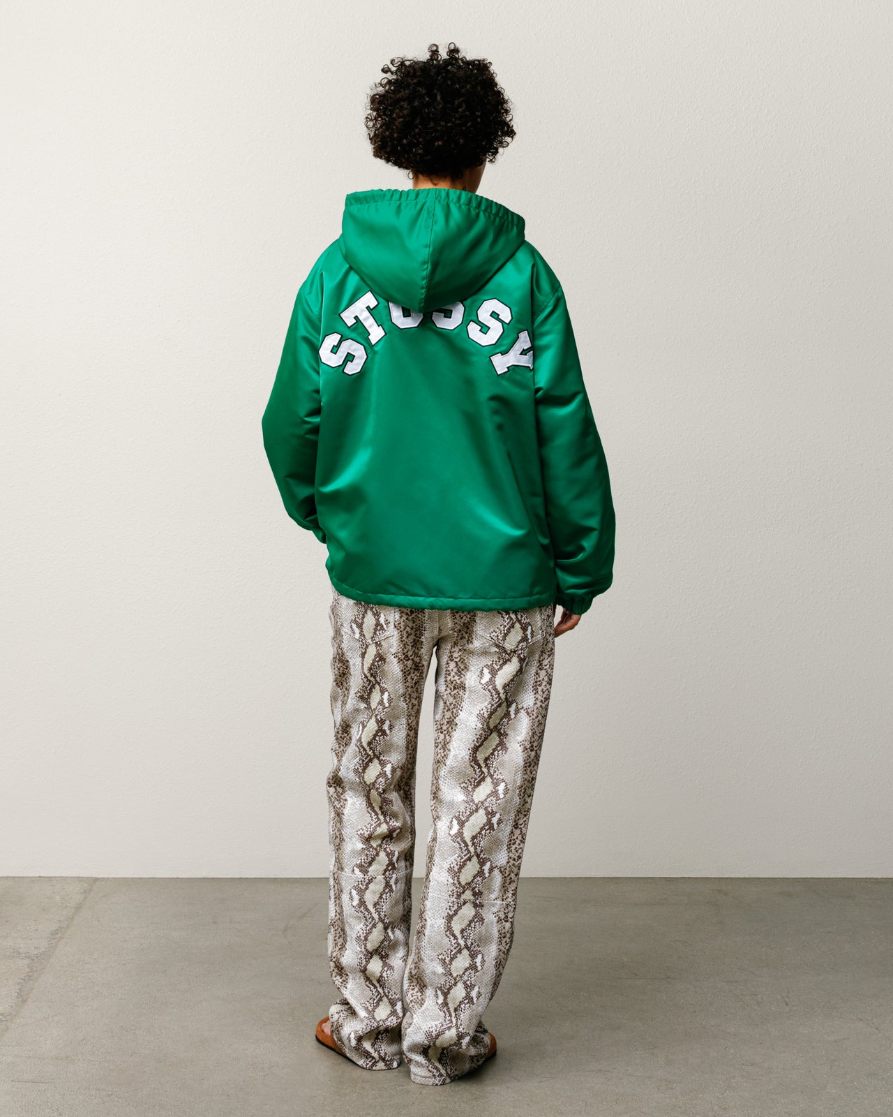 Hooded Coaches Jacket – Green | Outerwear | Stüssy UK