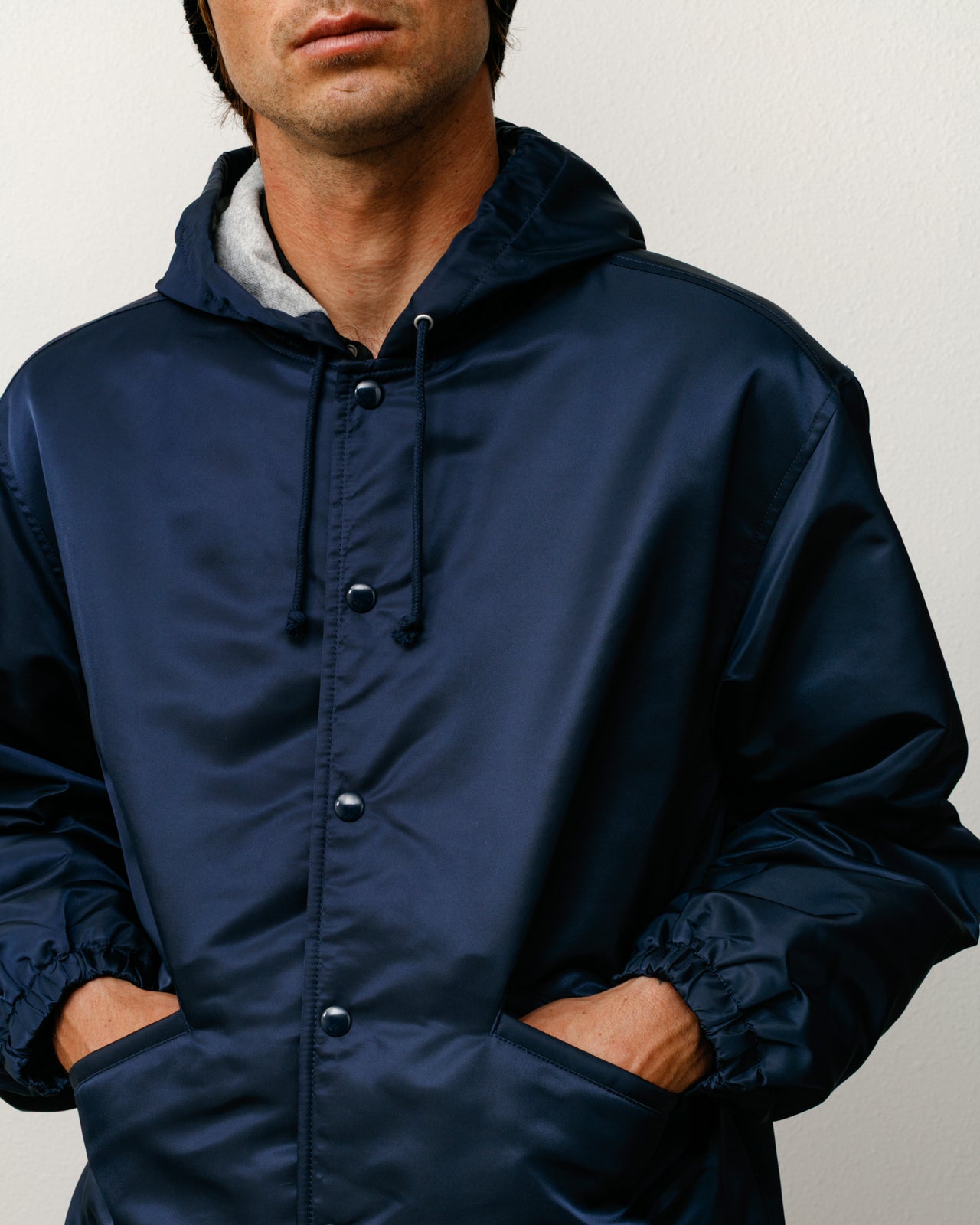 Hooded Coaches Jacket – Navy | Outerwear | Stüssy UK