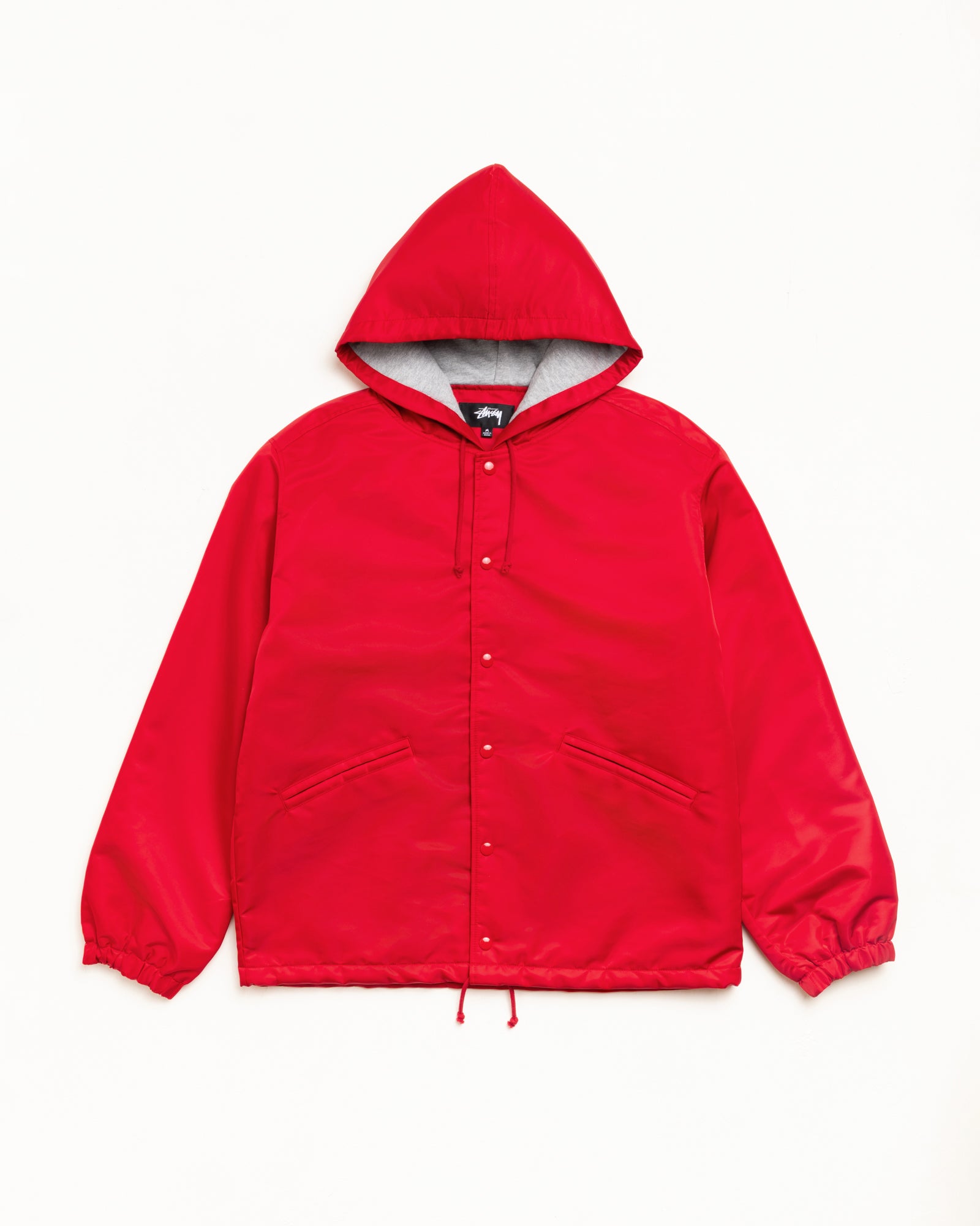Hooded Coaches Jacket – Red | Outerwear | Stüssy UK