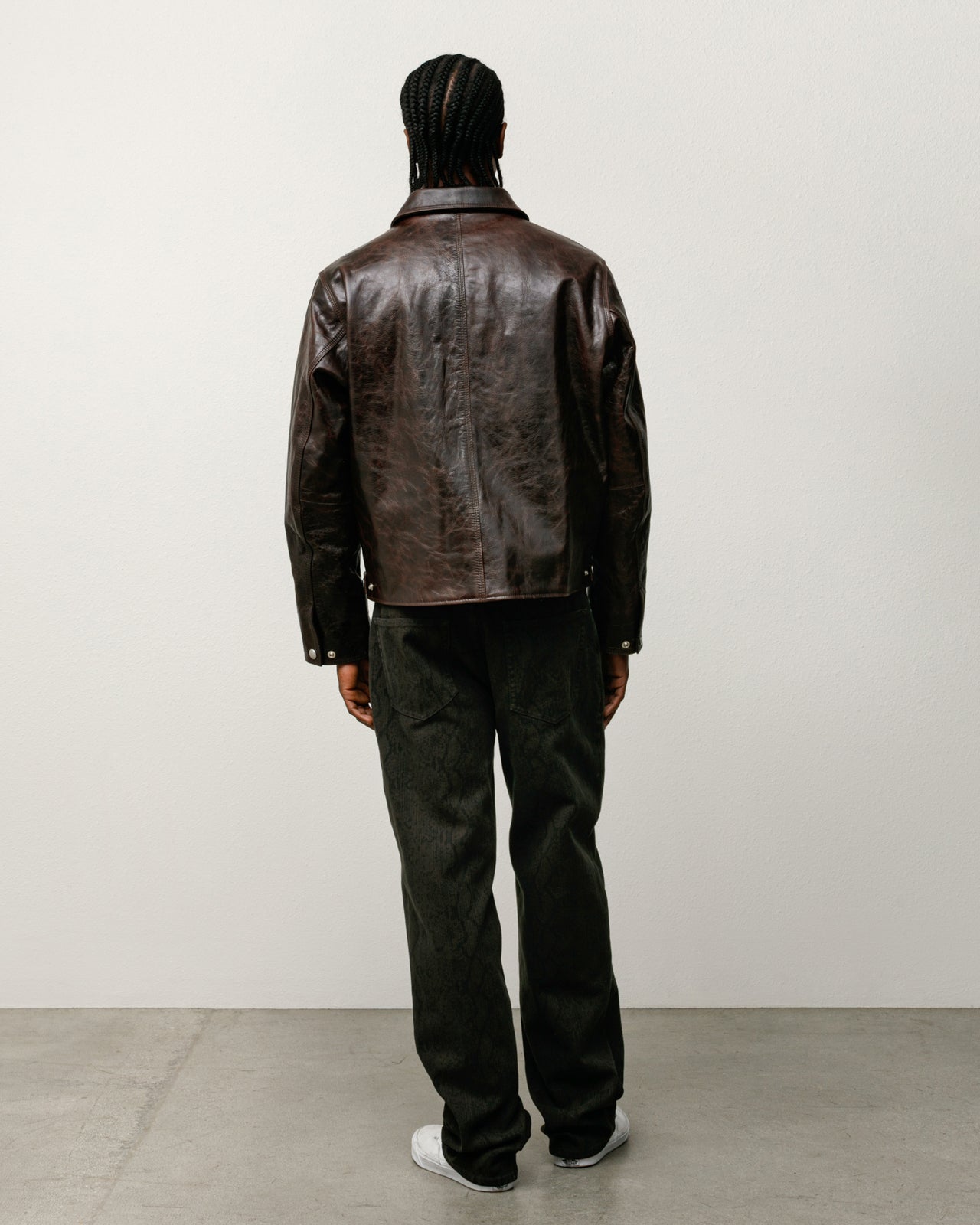 Garage Jacket Leather – Dark Brown | Outerwear | Stüssy UK