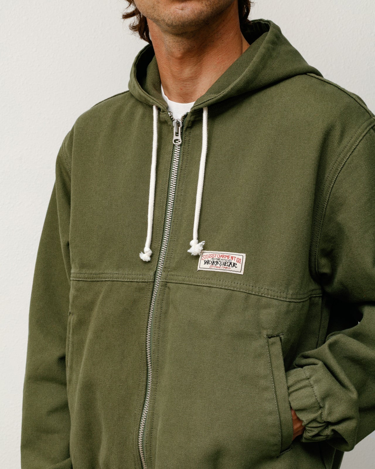 Work Jacket Unlined Canvas – Olive | Outerwear | Stüssy UK