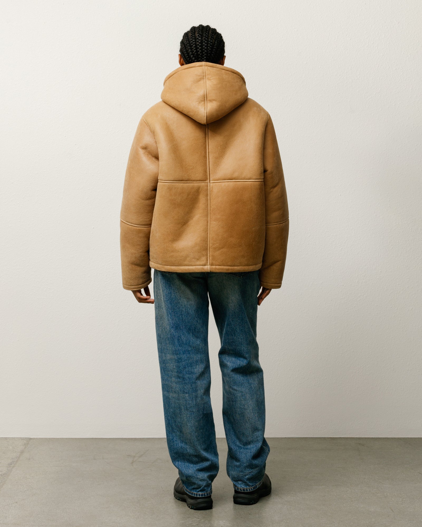 Shearling Hooded Jacket – Tan | Outerwear | Stüssy UK
