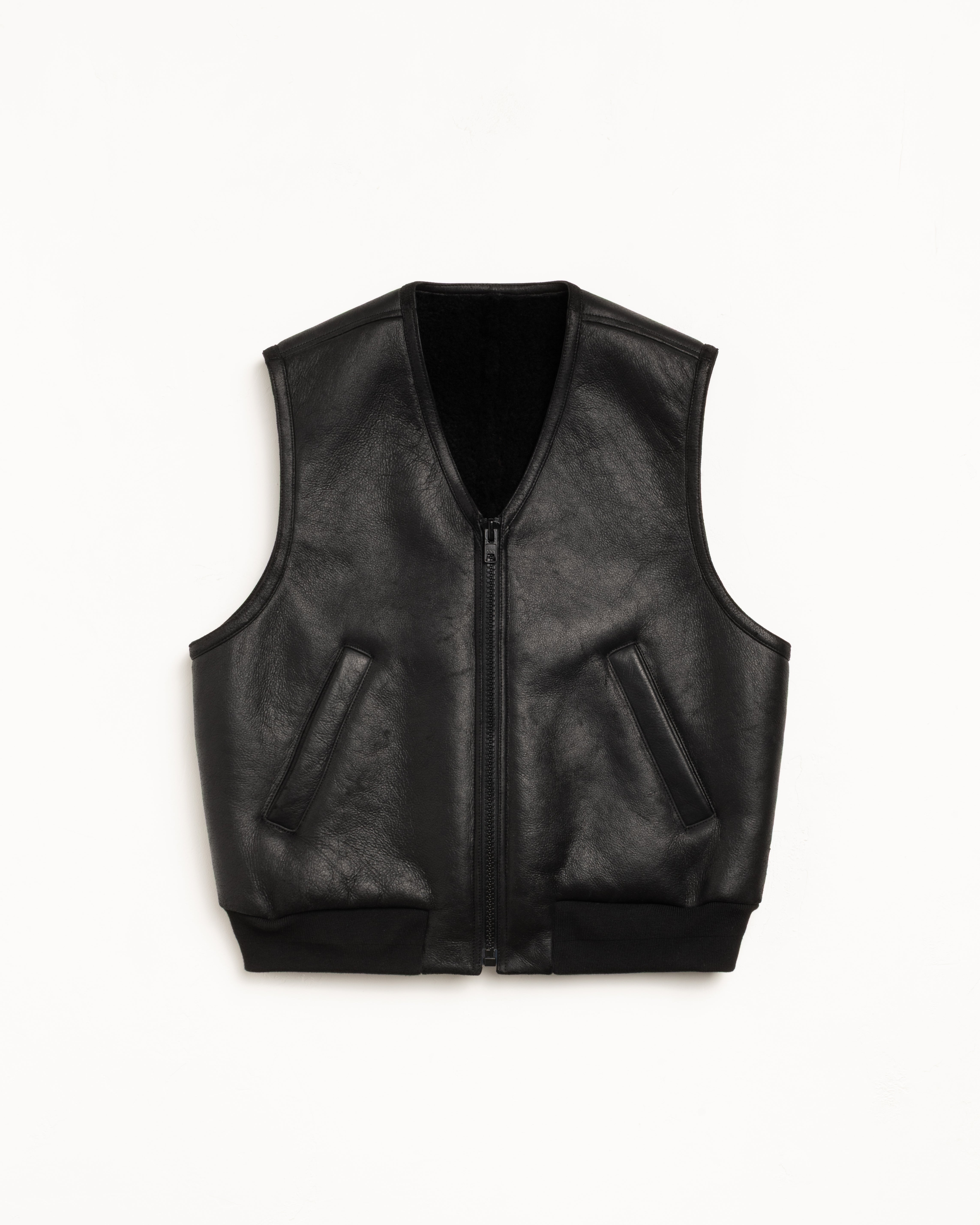 Shearling Vest – Black | Outerwear | Stüssy UK