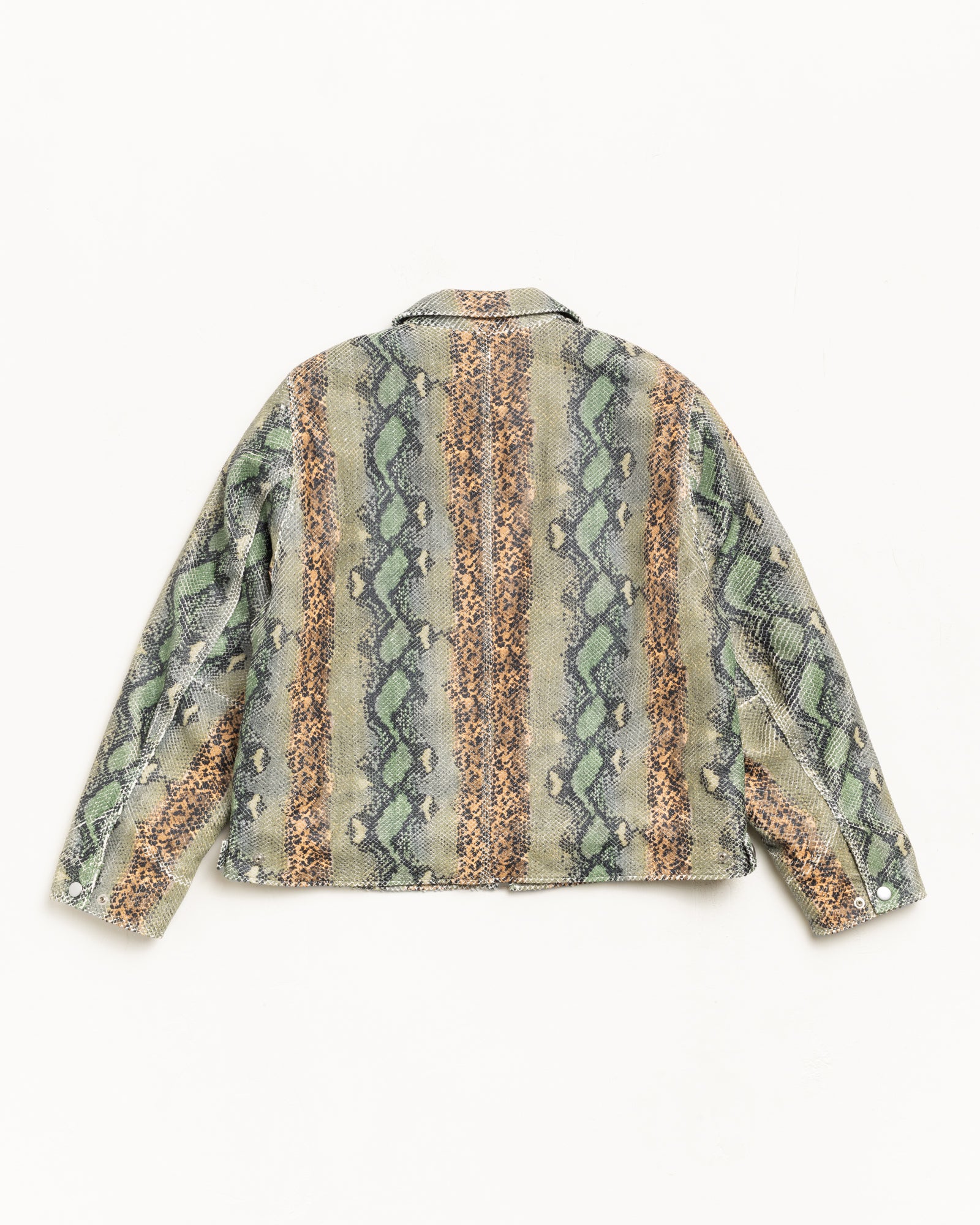 Garage Jacket Leather Mens Long Sleeve In Snake