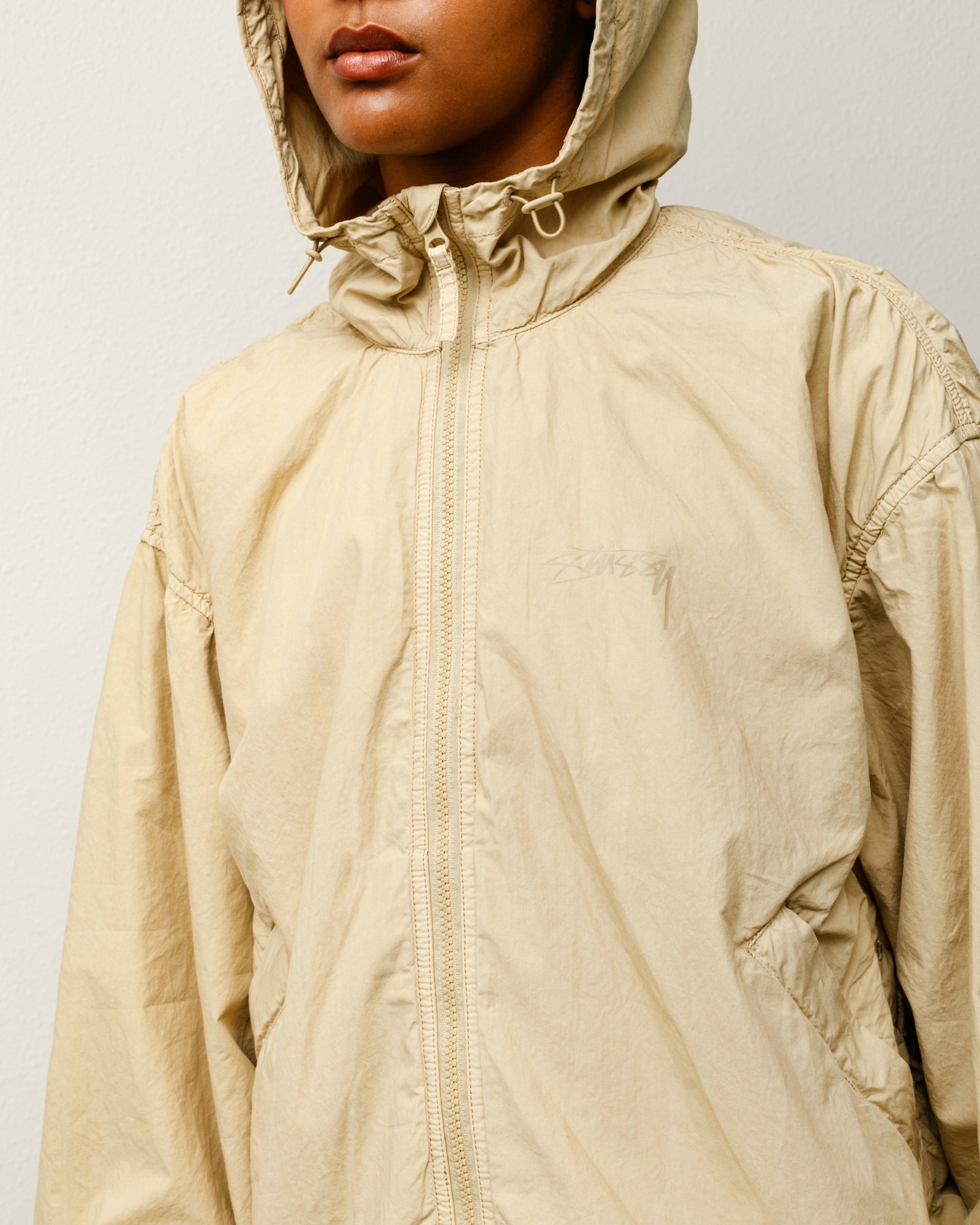 Double Cotton Hooded Jacket – Sand | Outerwear | Stüssy UK